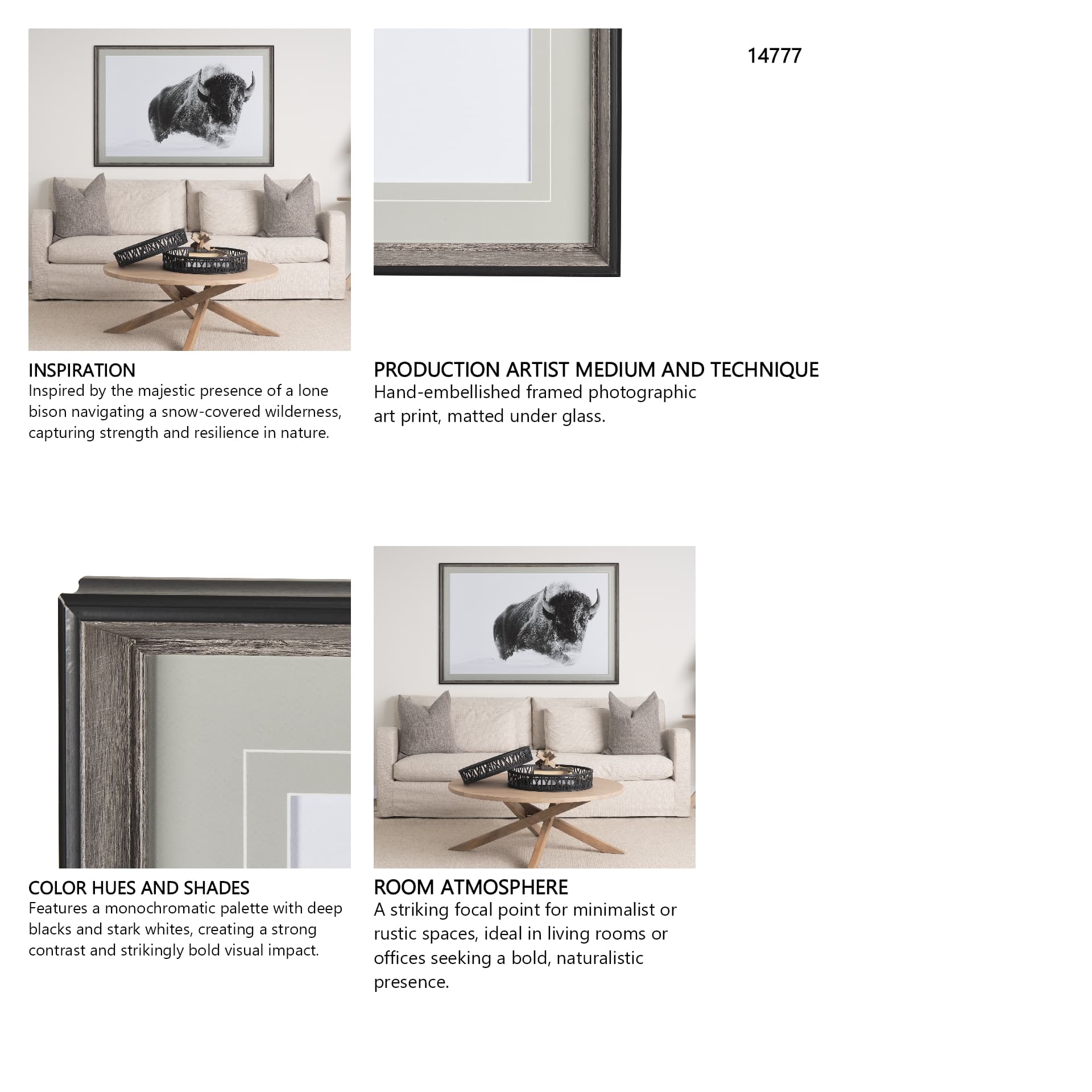 A Struggle by Mercana Studio a Hand Embellished Textured Framed Photo Art Print Matted under Glass — in a styled room