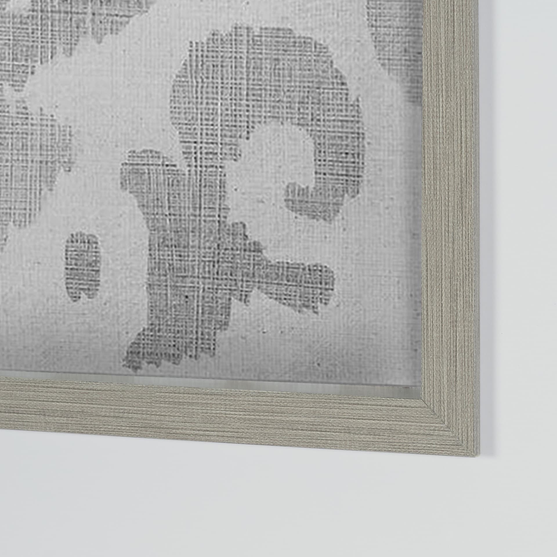 Shadow Ikat II by Chariklia Zarris a Hand Embellished Textured Framed Art Print Matted under Glass — product photograph