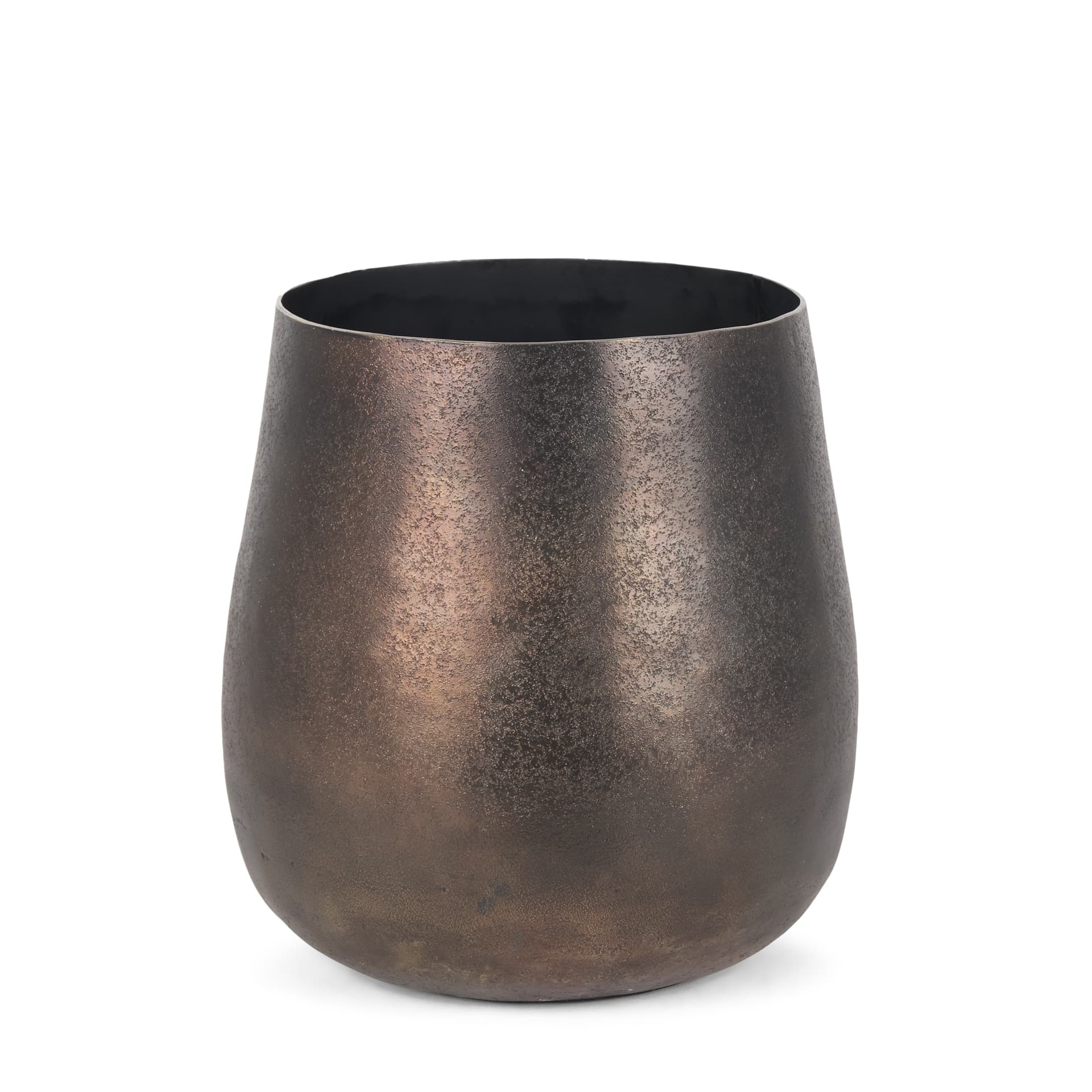 Quade Small Gold Metal Planter — product photograph