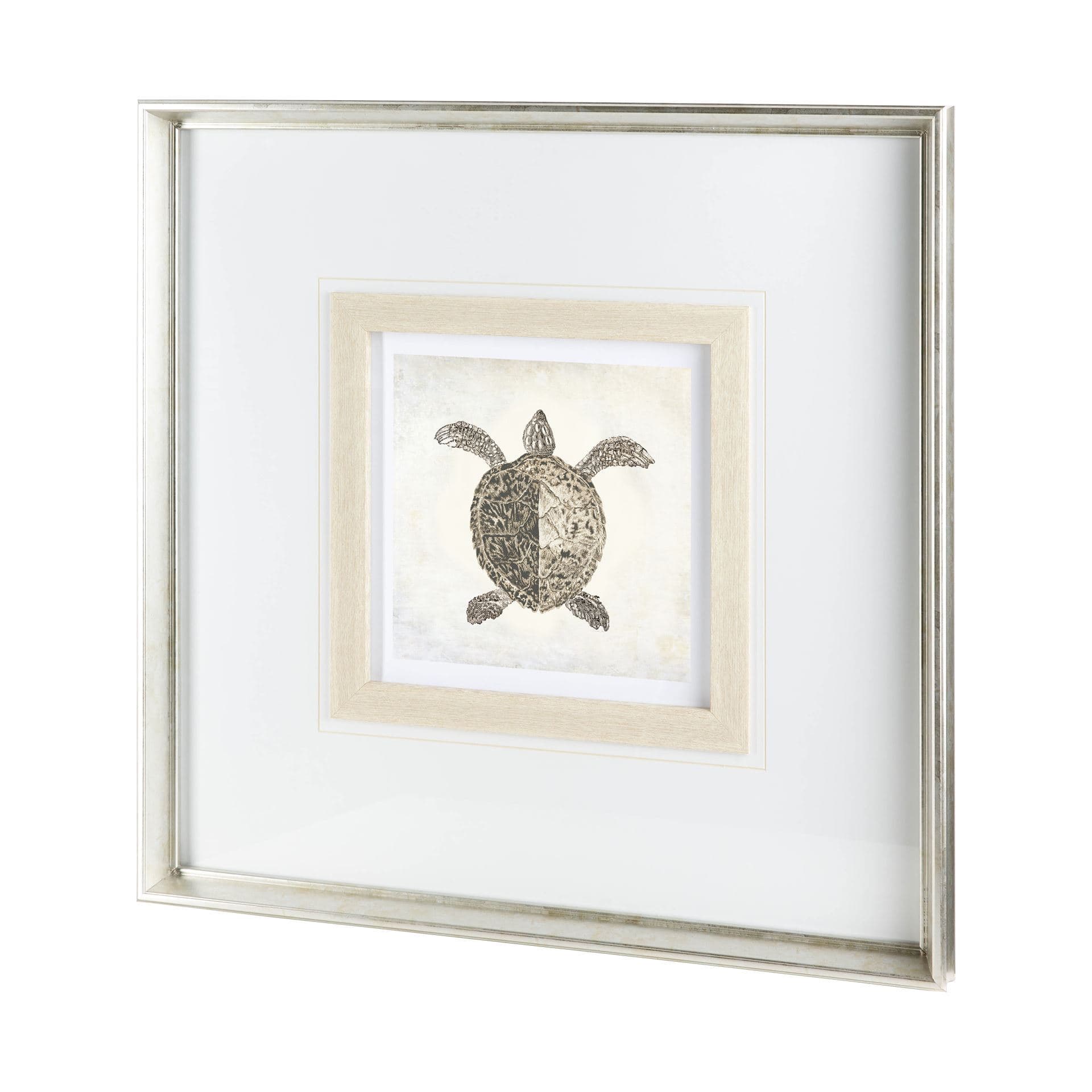 Vintage Sea Turtle by Mercana Studio a Framed Art Print Matted under Glass — product photograph