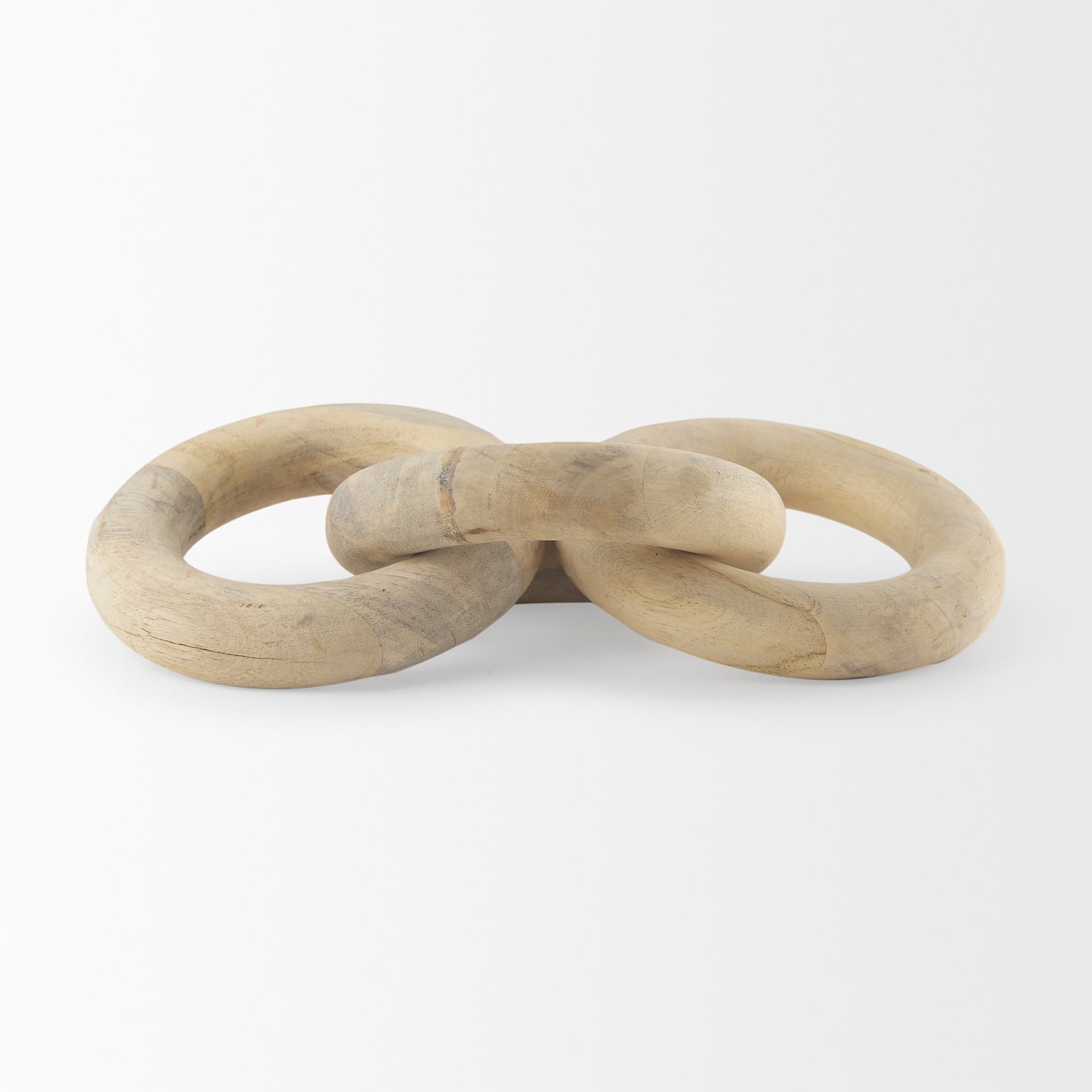 Alize Solid Wood Circular Chain Link Decorative Object — product photograph