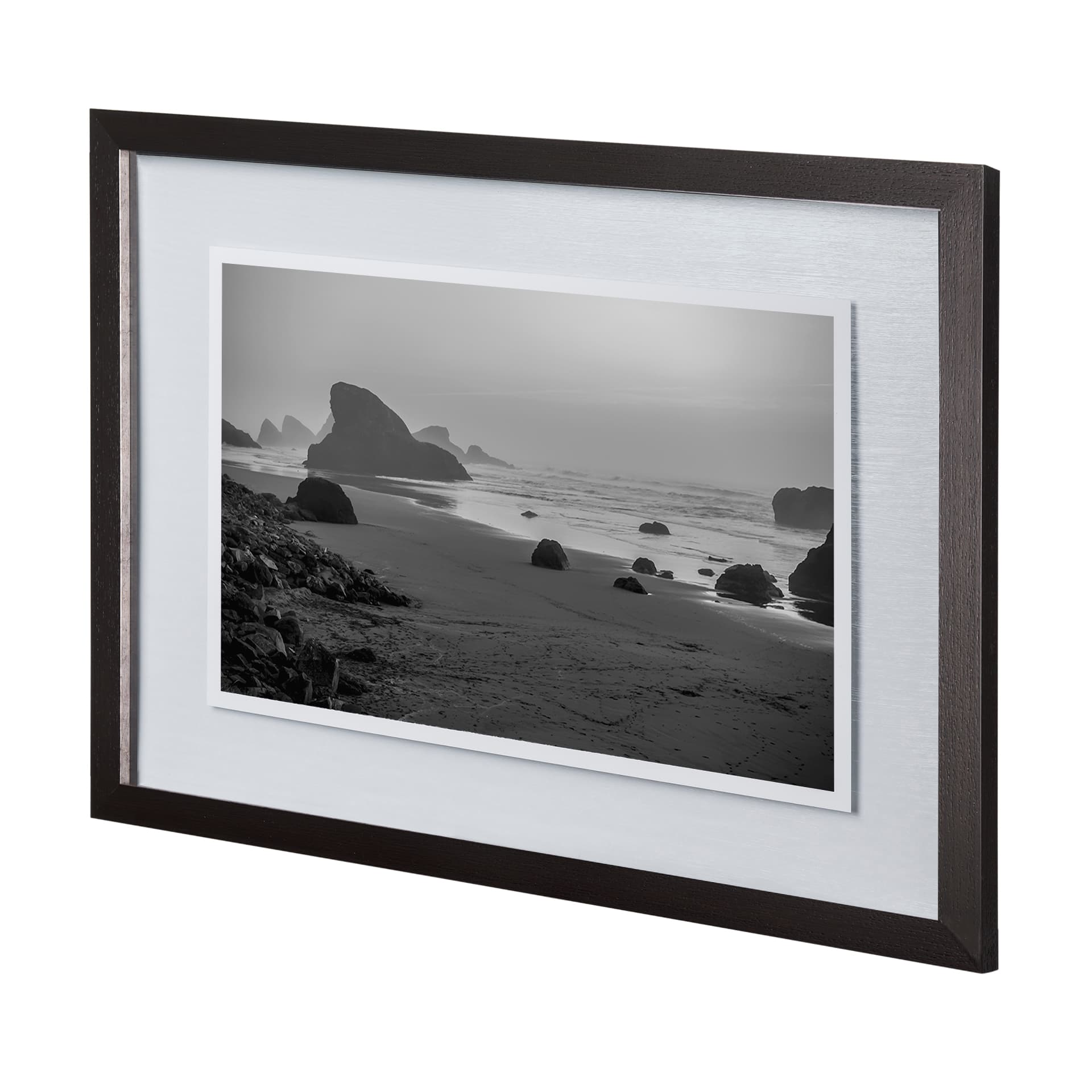 Myers Creek Beach by Bisig a Hand Embellished Textured Framed Photo Art Print Matted under Glass — product photograph