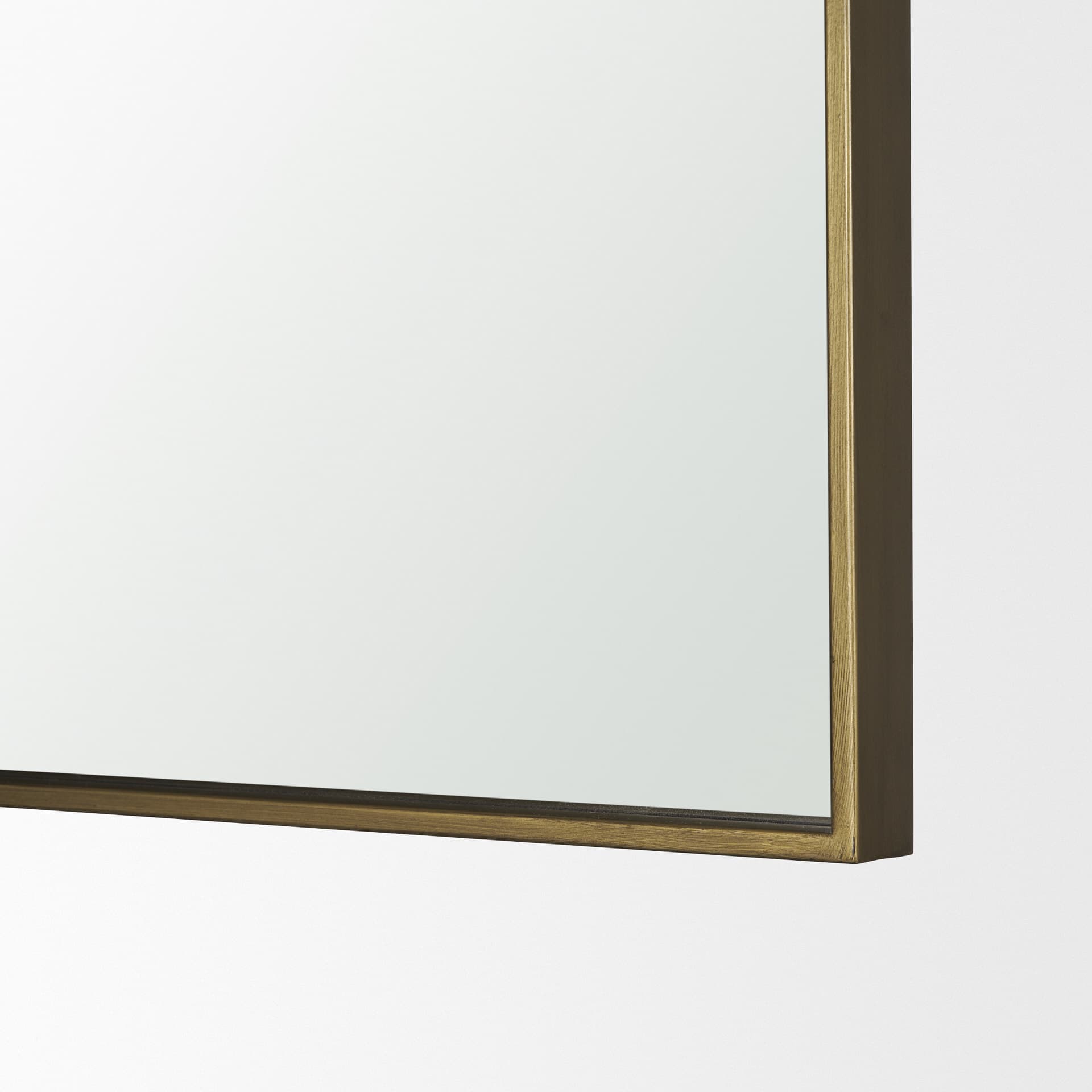 Timon Brushed Gold Square Arched Mirror — product photograph