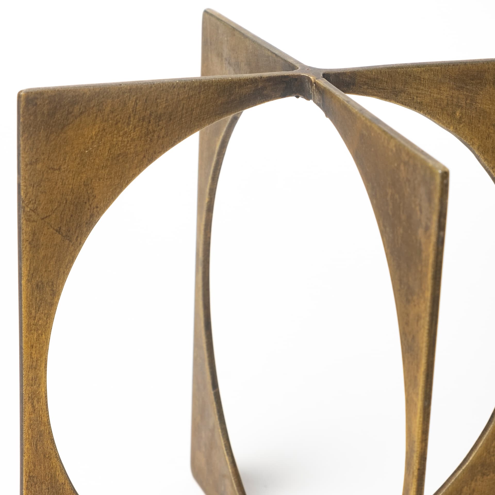 Lima I (Small) 6L x 6W Gold Geometric Decorative Object — product photograph