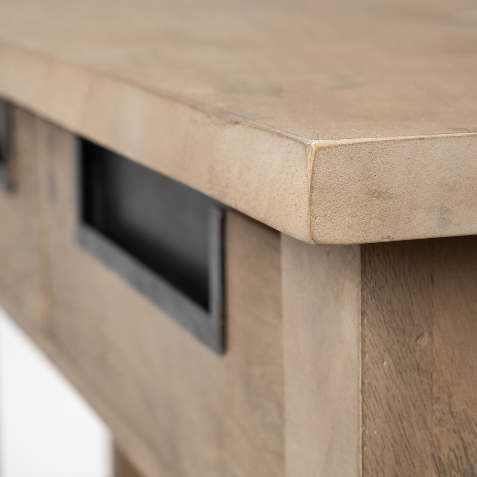 Harrelson III 72L x 18W Brown Wood 4 Drawer Console Table — product photograph