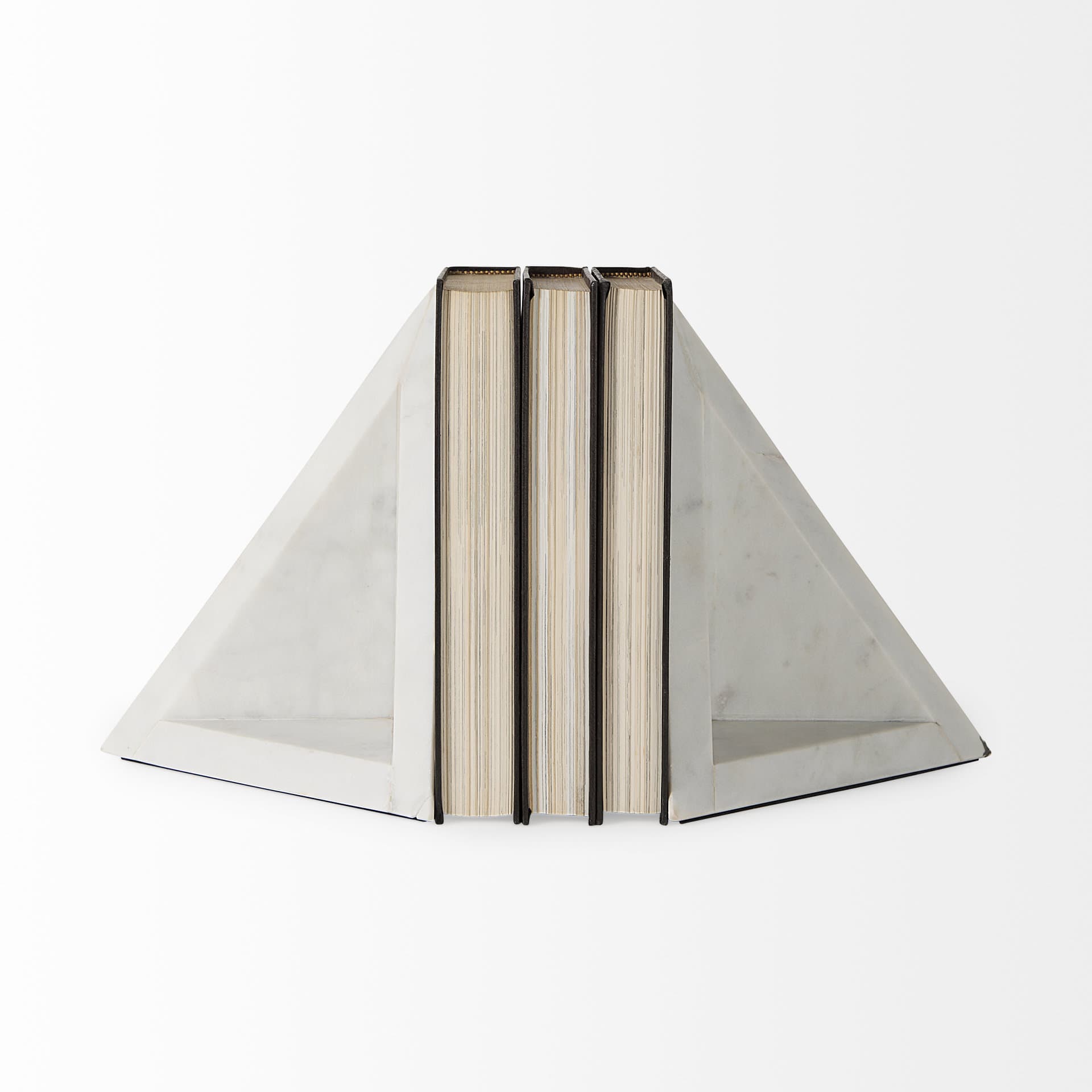Sophia 8.0"L x 6.0"W x 7.0"H Marble Set Of Two Bookends — product photograph