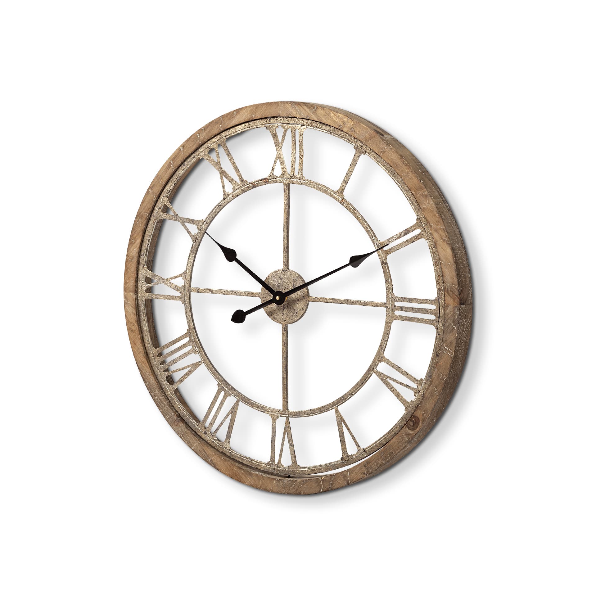 Mething Light Brown 25" Medium Farmhouse Wall Clock — product photograph