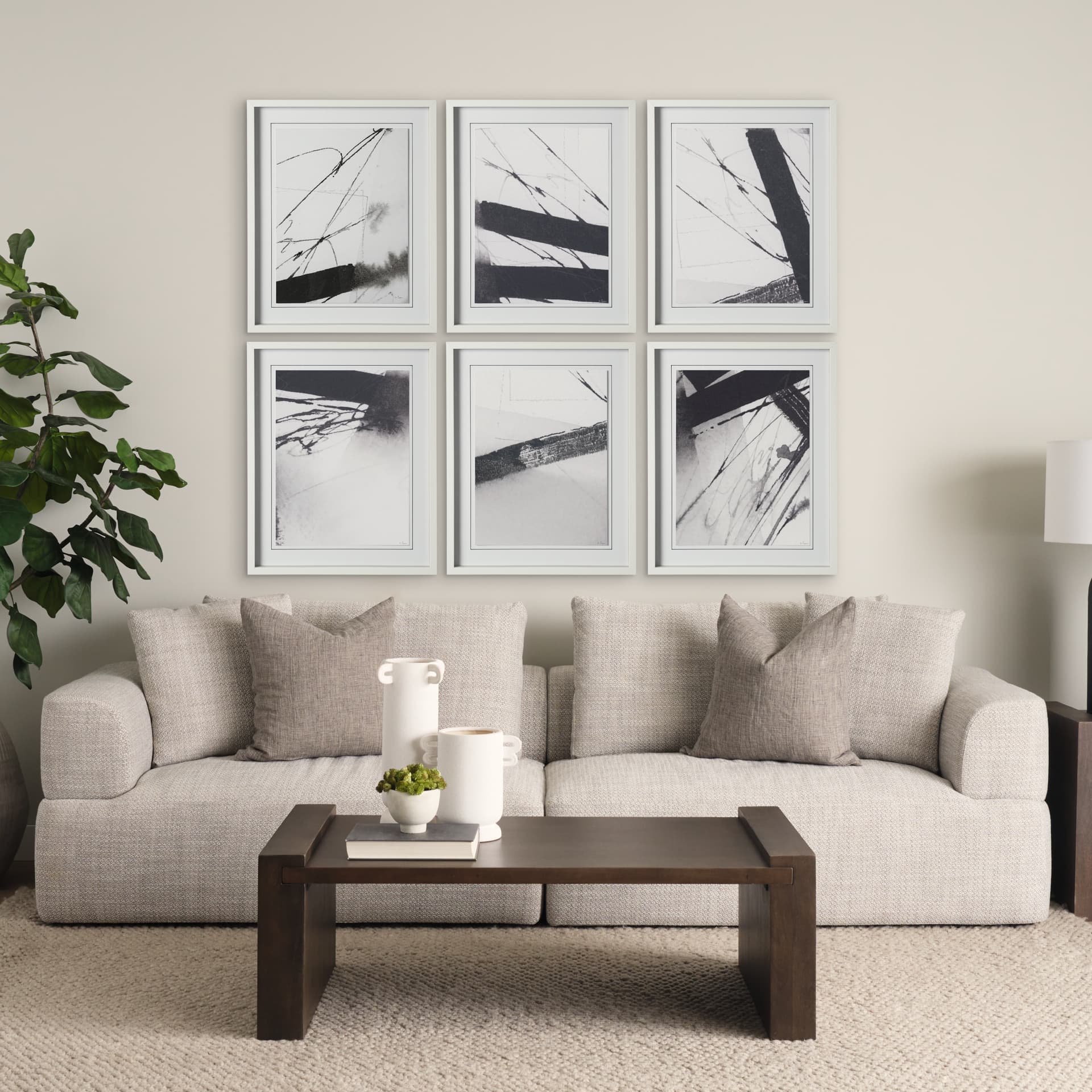 Directions V by Mercana Studio a Hand Embellished Textured Framed Art Print Matted under Glass — in a styled room