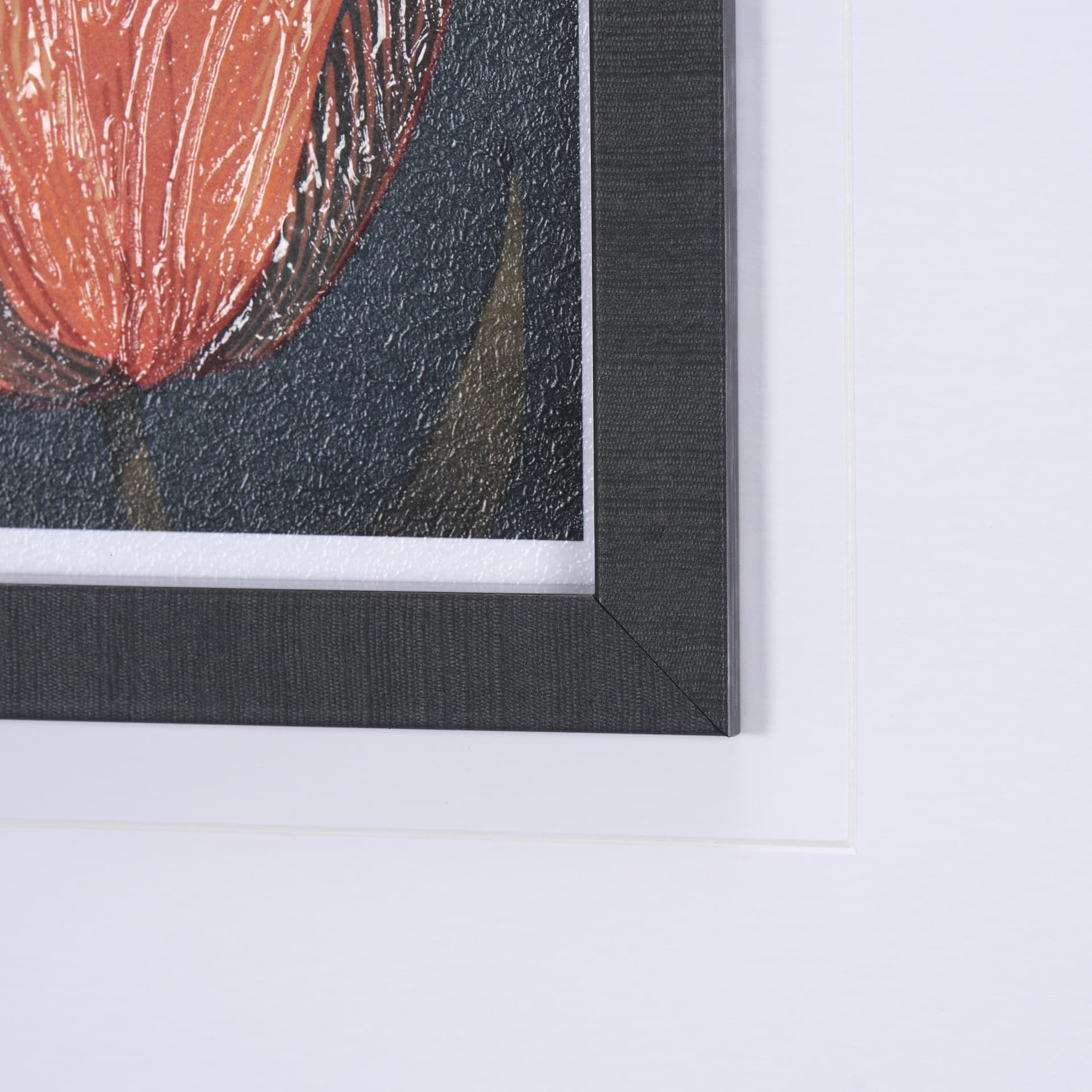 Flower Portrait II by Mercana Studio a Hand Embellished Textured Framed Art Print Matted under Glass — product photograph