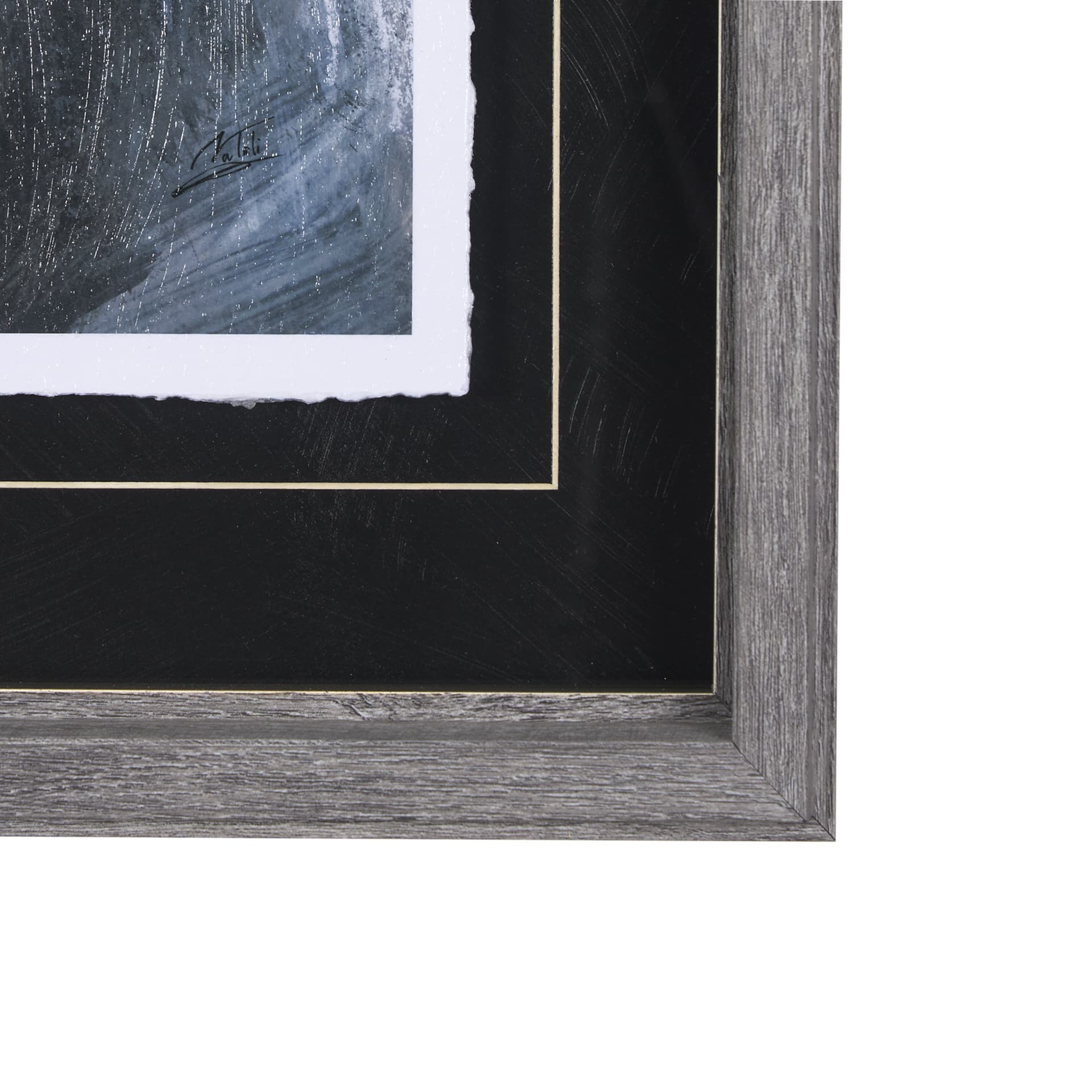 Animal Portrait I (Moose) by Mercana Studio Hand Embellished Framed Art Print Matted under Glass — product photograph