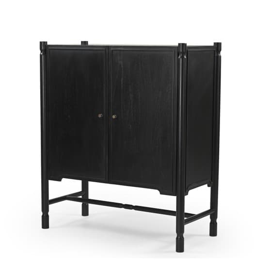 Phil Black Wood 2 Door Bar Cabinet — product photograph
