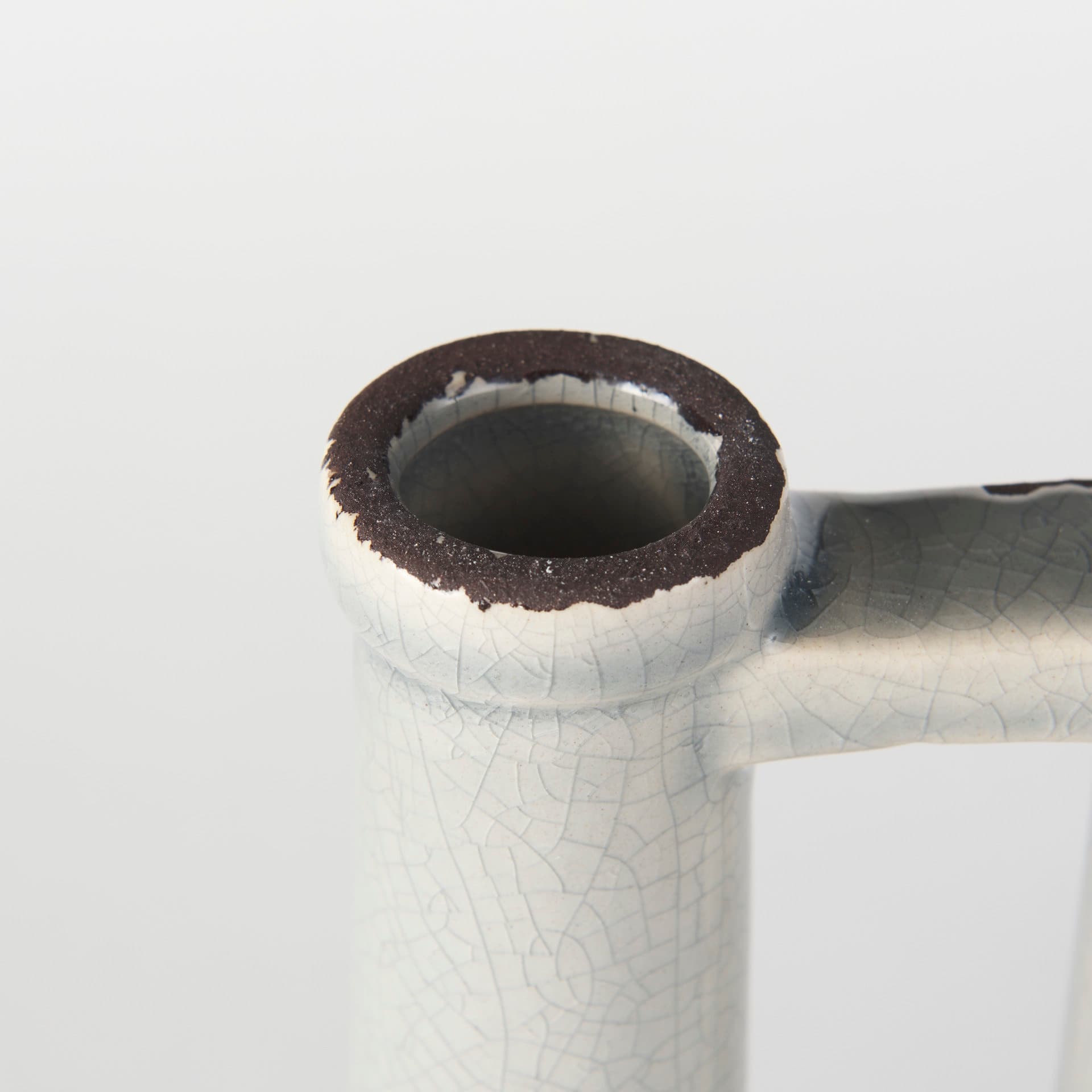 Burton 16.7H Large Two Tone Gray Ceramic Jug Vase — product photograph