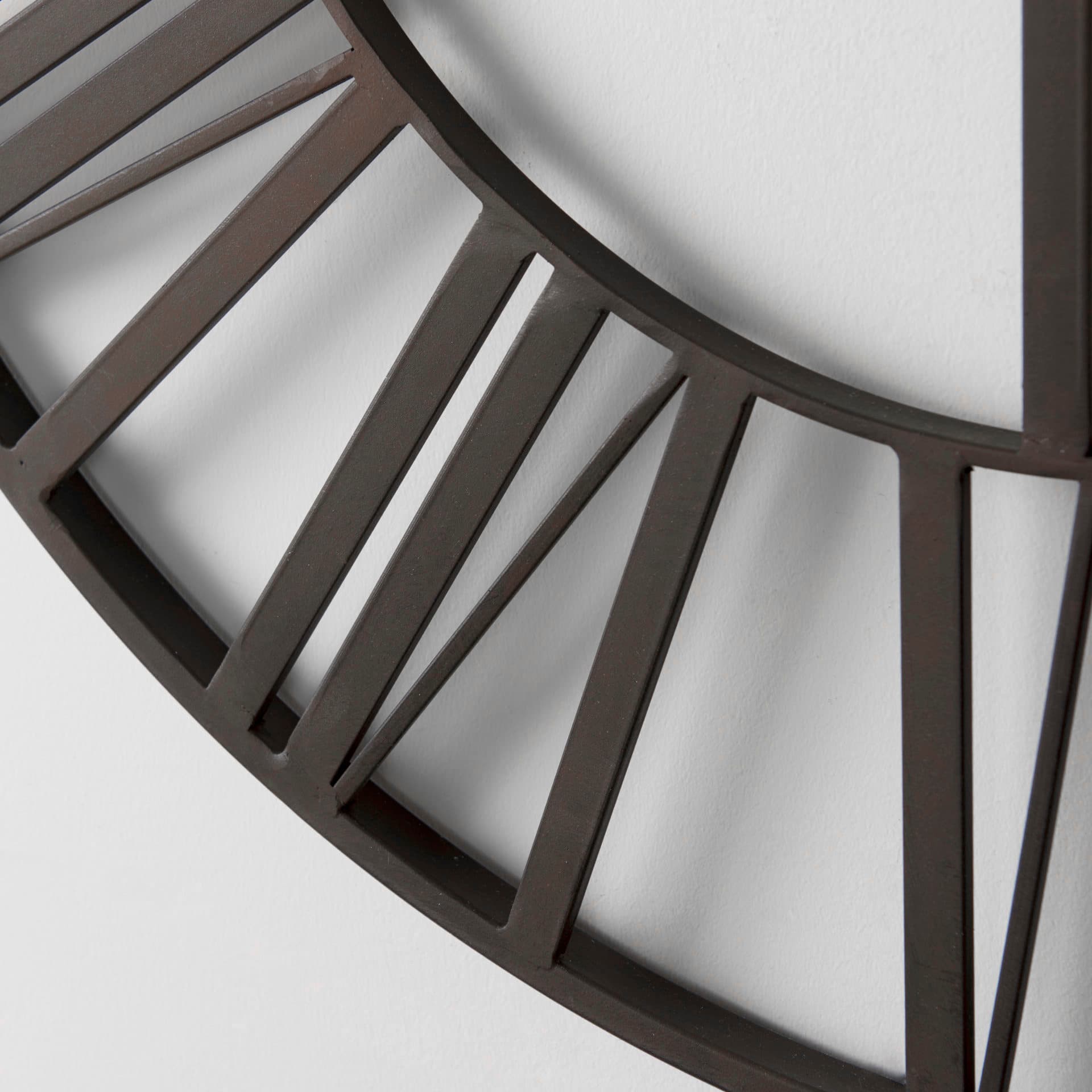 Pender 29.9L x 1.8W x 29.9H Black Iron Round Wall Clock — product photograph