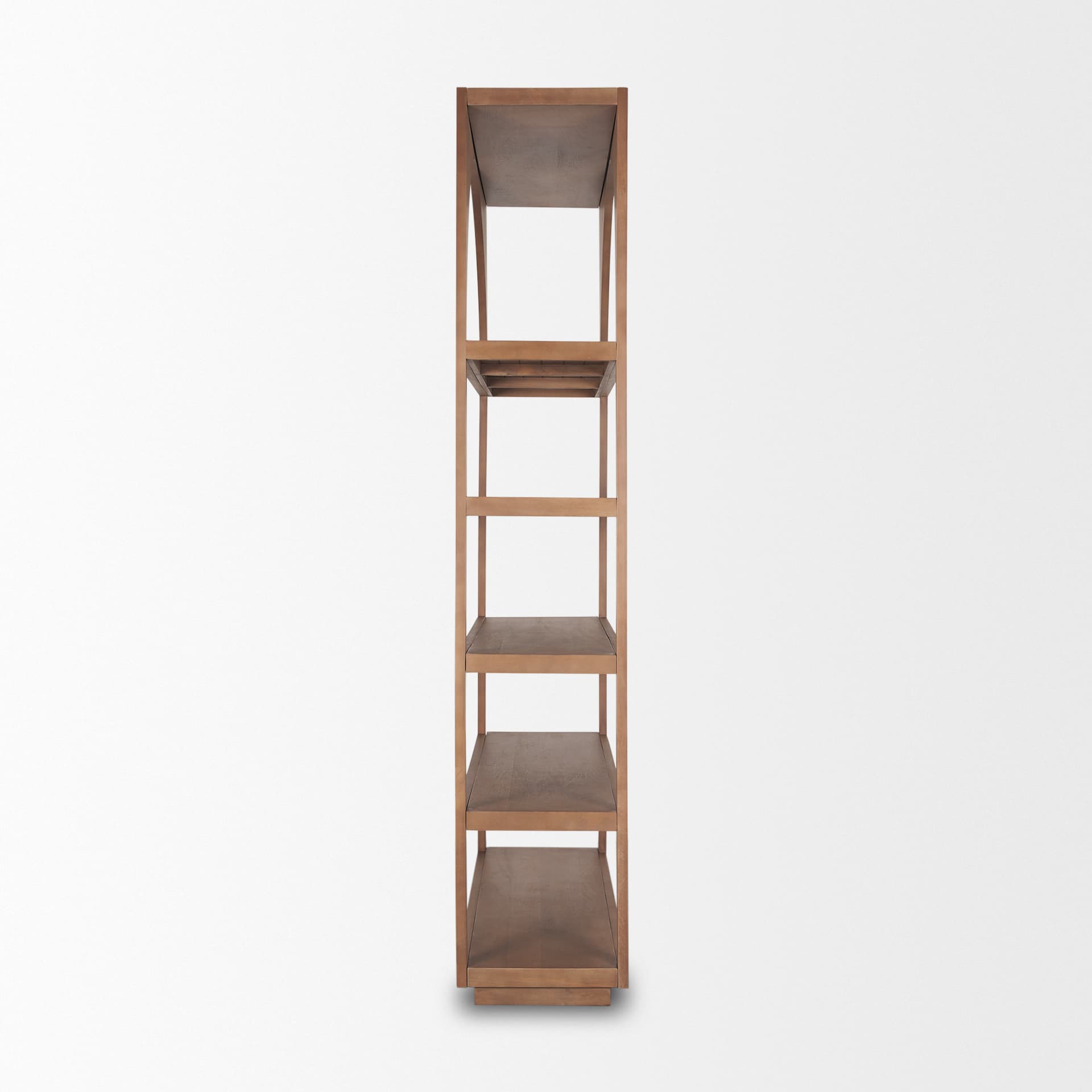 Bela Arched Shelving Unit Medium Brown Wood — product photograph