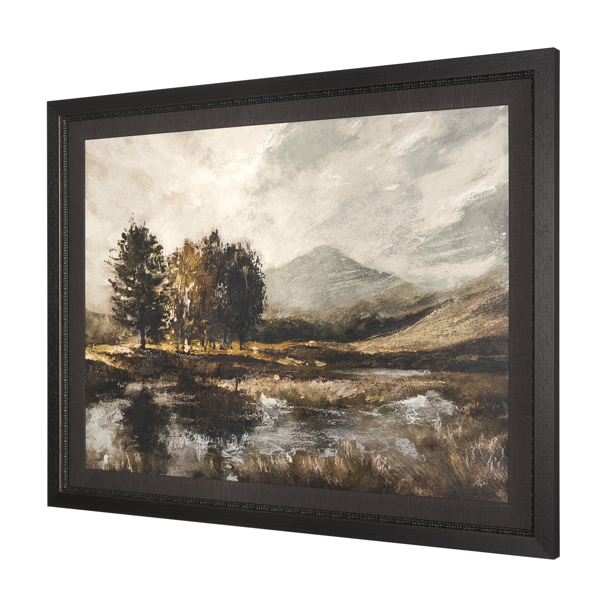 Old Style Landscape by Mercana Studio a Hand Embellished Framed Art Print — product photograph