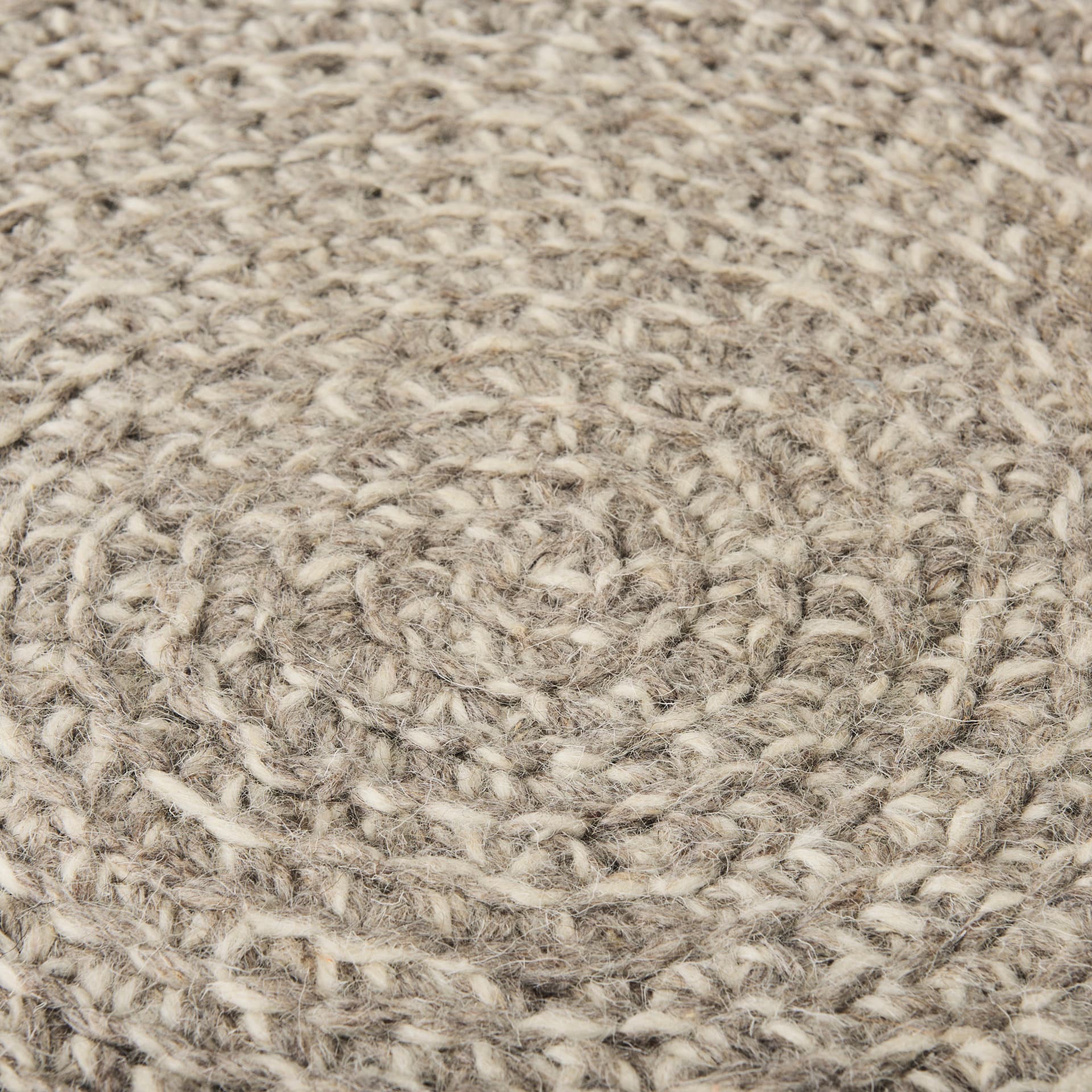Bina 24.0L x 24.0W x 14.0H Light Gray 4 Legged Wool Stool — product photograph