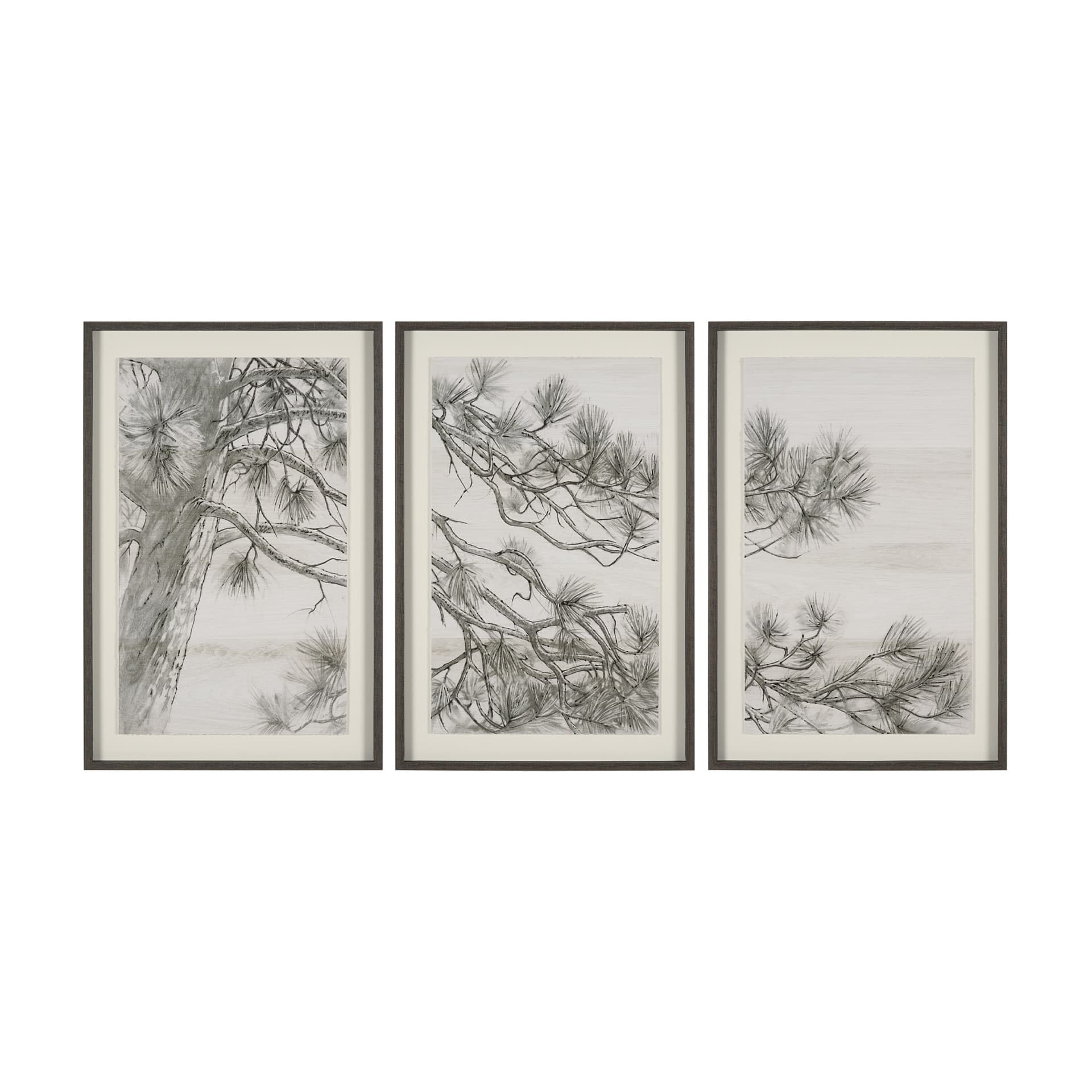 Ponderosa Whisper R by Mercana Studio Hand Embelished Framed Artwork Matted under Glass — product photograph