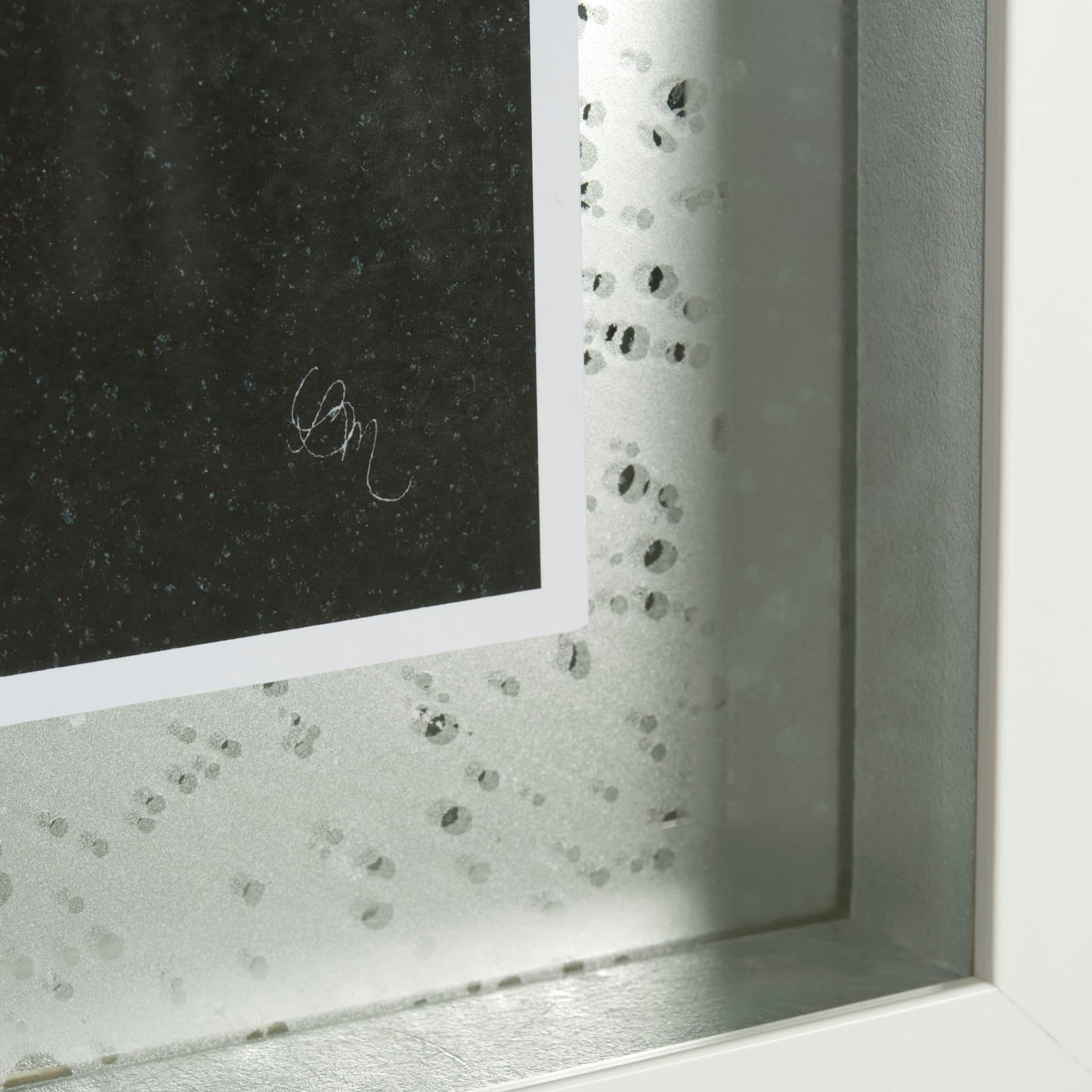 Flora I by Mercana Studio a Hand Embellished Textured Framed Art Print Matted under Glass — product photograph