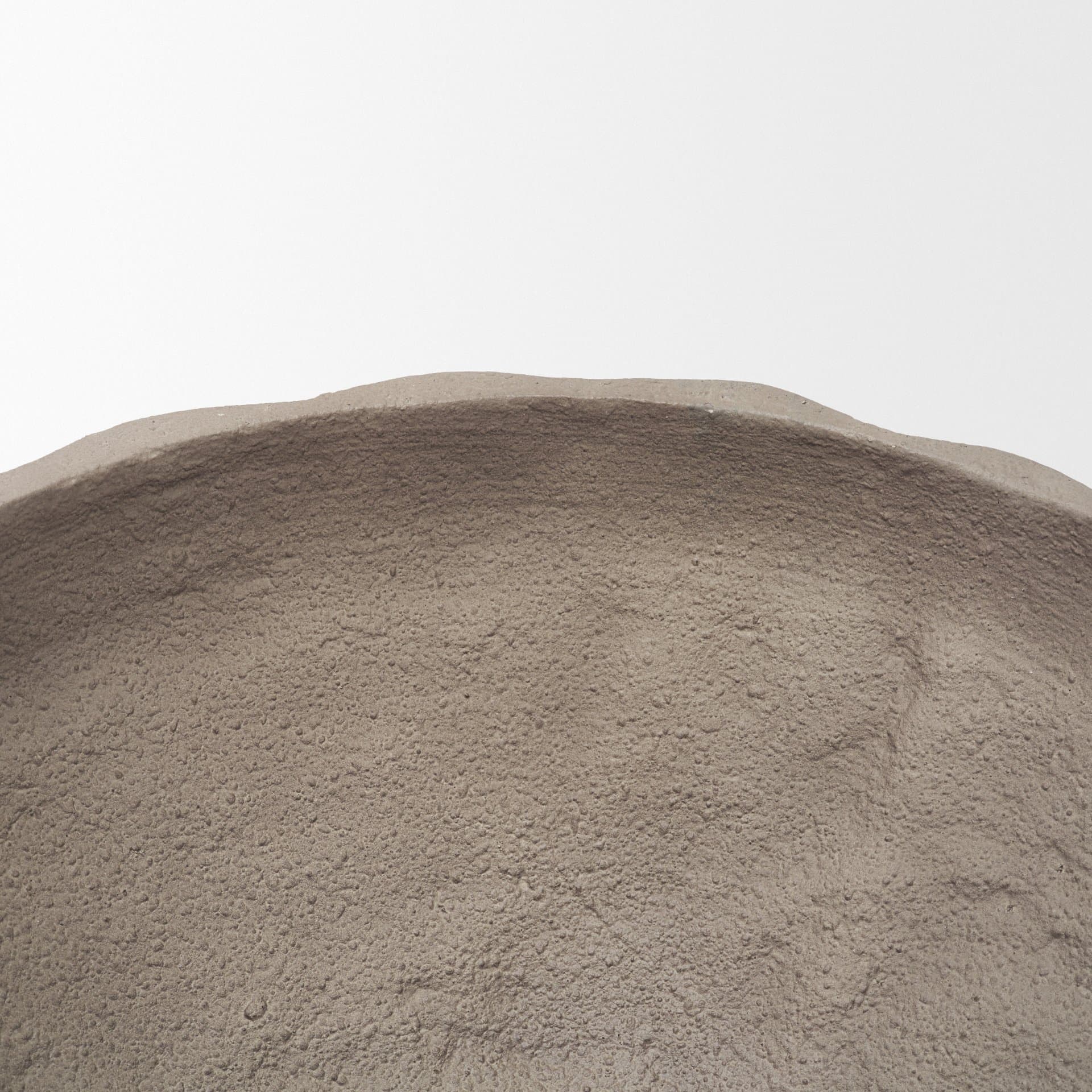 Konya Large Earthen Gray-Brown Dotted Paper Mache Centerpiece Bowl — product photograph