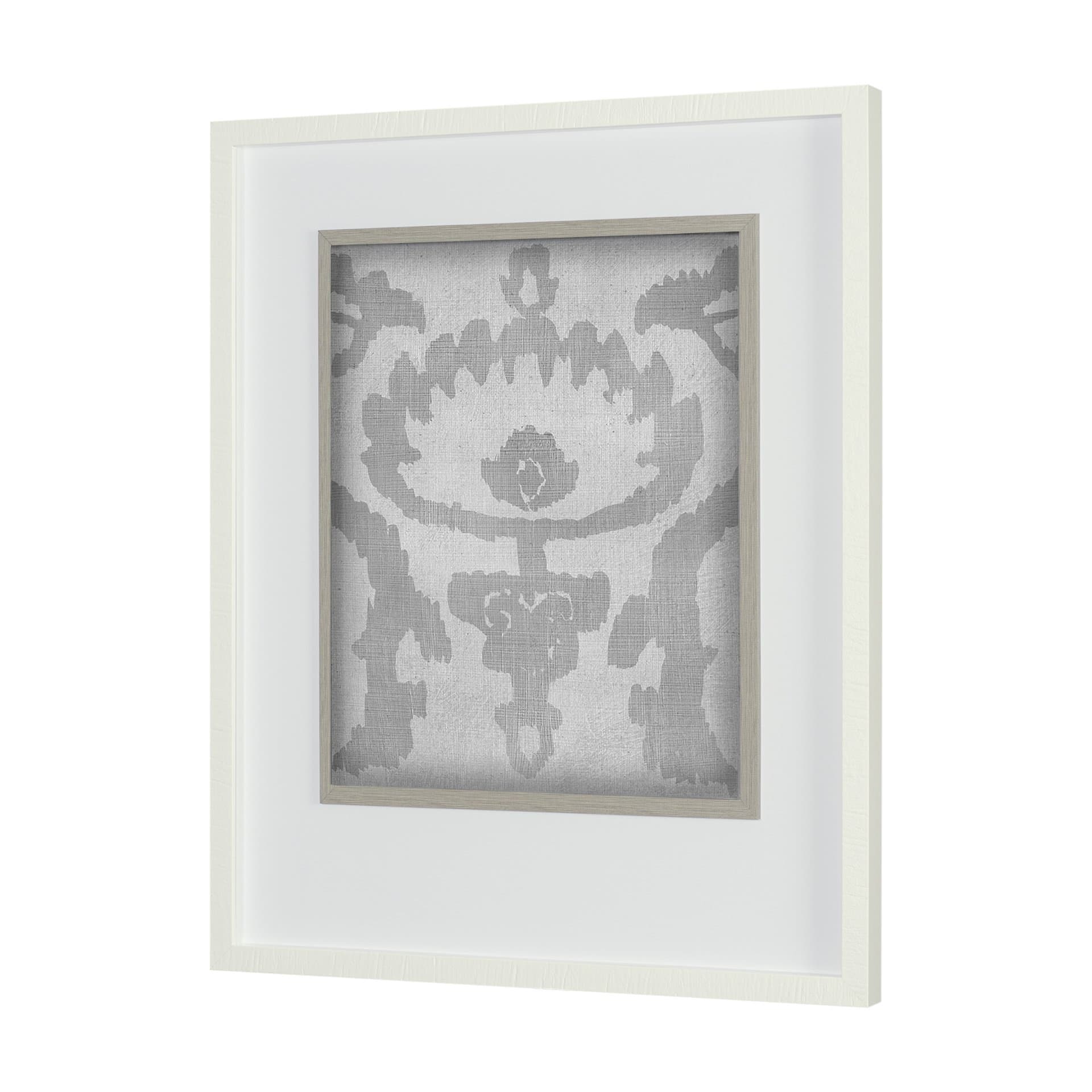 Shadow Ikat VI by Chariklia Zarris a Hand Embellished Textured Framed Art Print Matted under Glass — product photograph