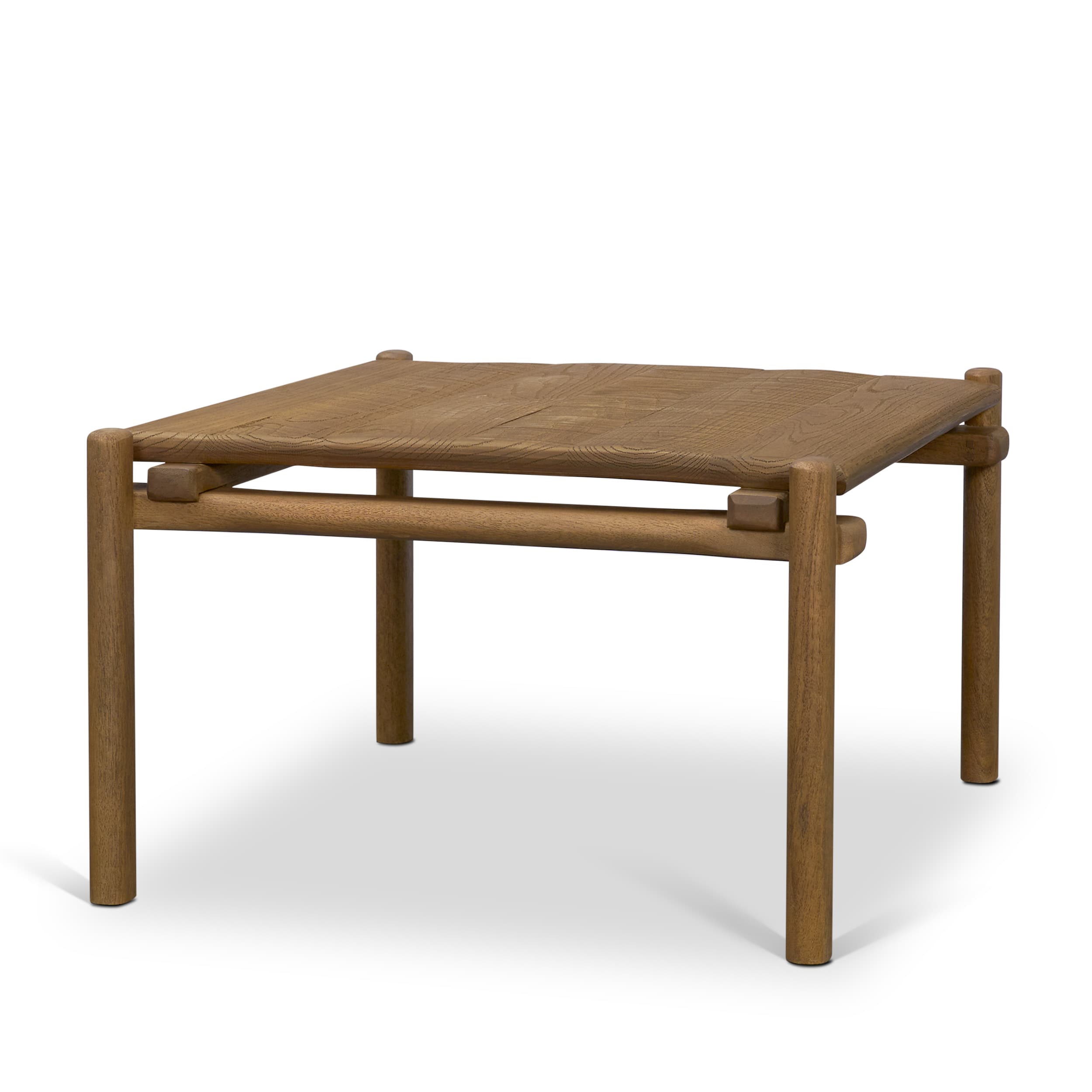 Riven Oak Wood Square Side Table — product photograph