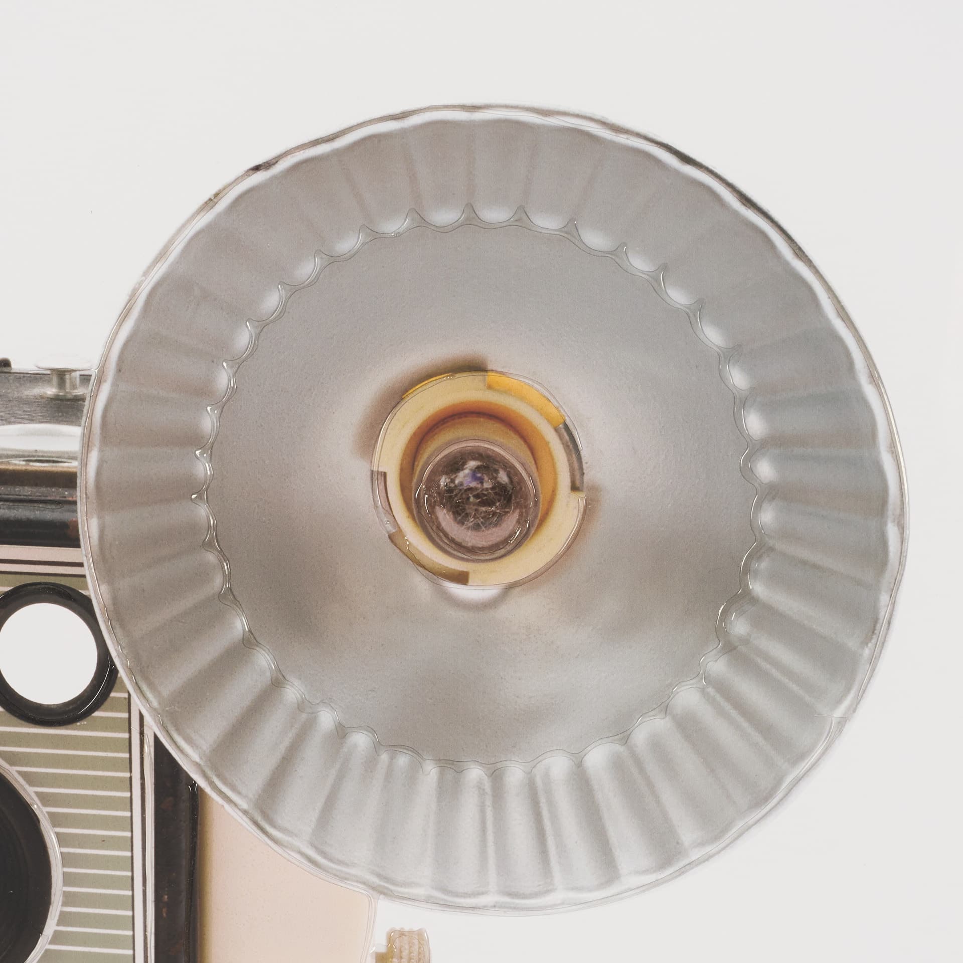 Flash Bulb Camera by Deborah Revell Hand Embelished Framed Art Print Matted under Glass — product photograph