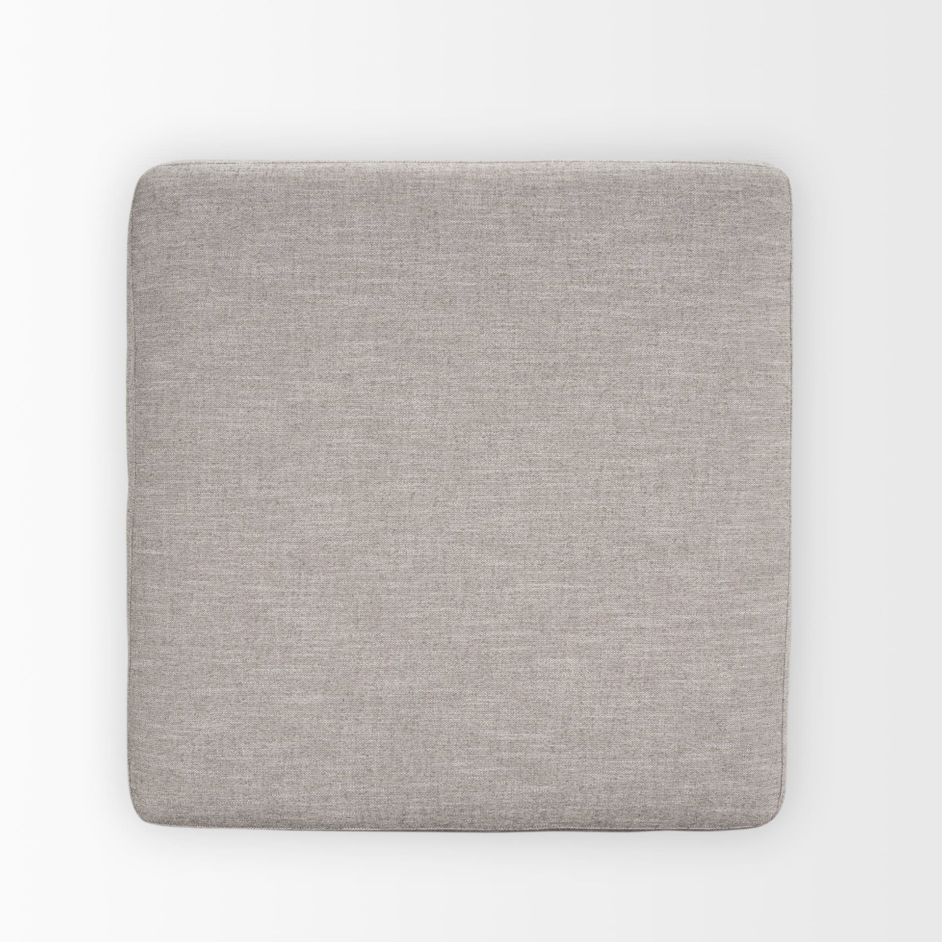 Halston Large Ottoman Light Gray Performance Fabric — product photograph