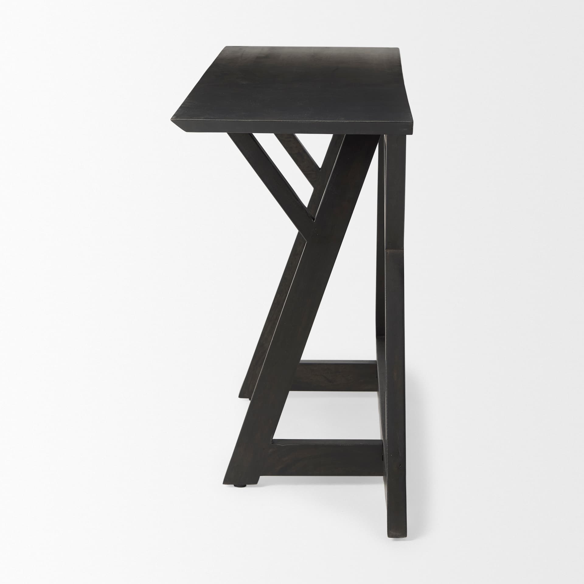 Jennings 54.0L x 16.0W x 29.5H Dark Brown Wood Console Table — product photograph
