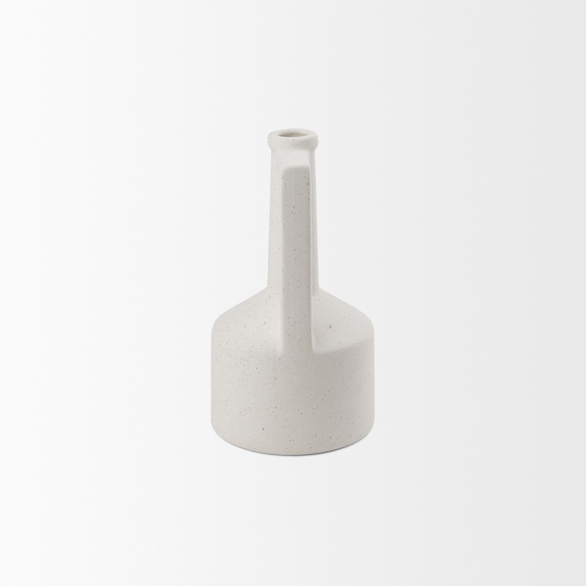 Burton 10.8H Small White Ceramic Jug Vase — product photograph