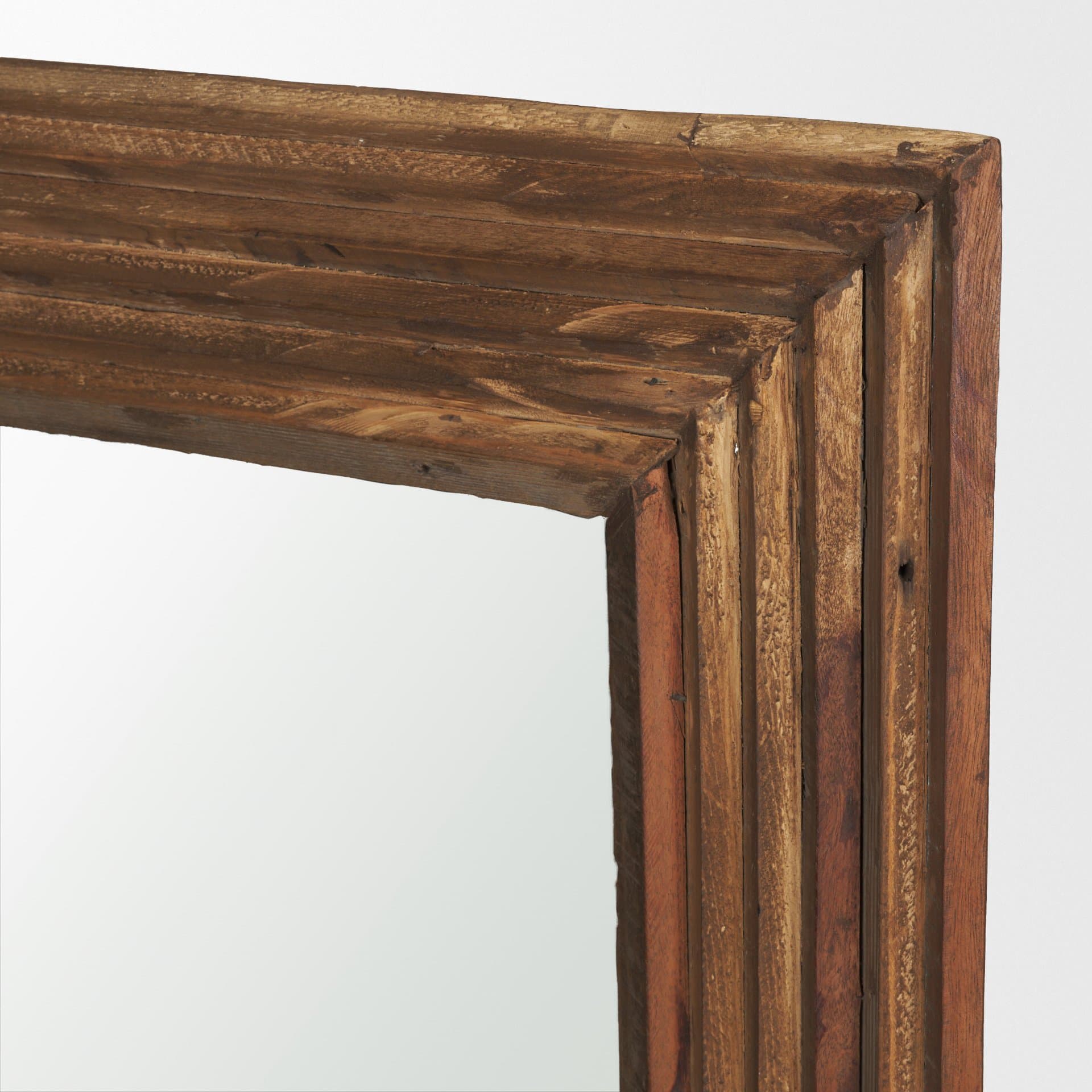 Bennet Small Rectangle Reclaimed Wooden Mirror — product photograph