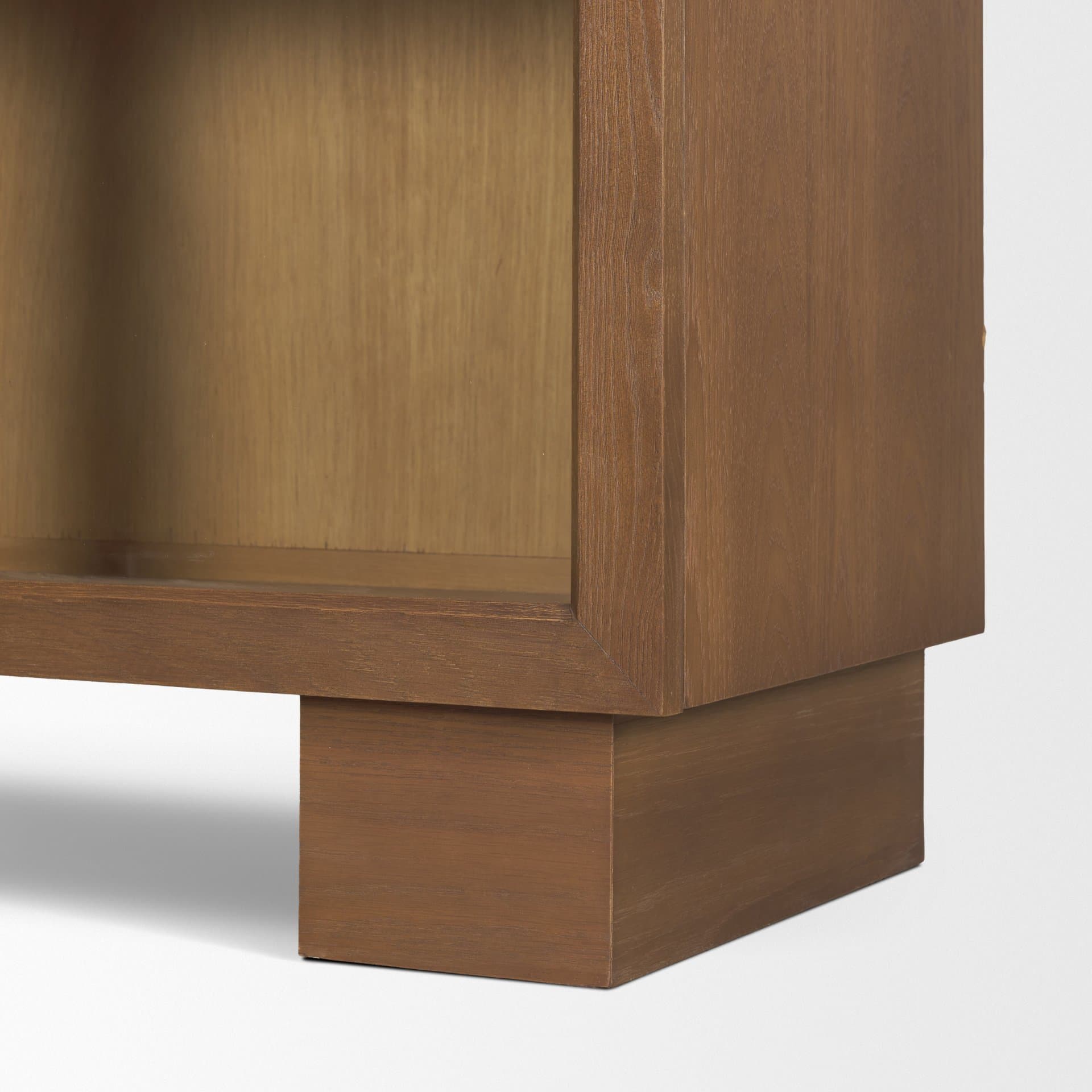 Winsford Two-Tone Oak Display Cabinet w/ Glass Doors — product photograph