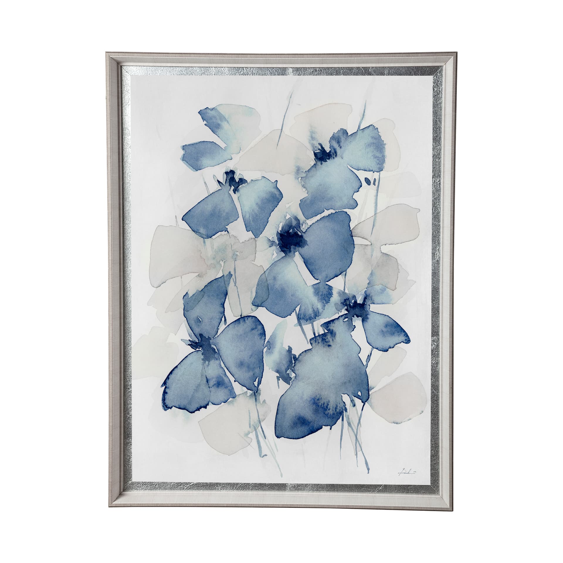 Aubretia I by Melody Ducharme a Hand Embellished Textured Framed Art Print Matted under Glass — product photograph
