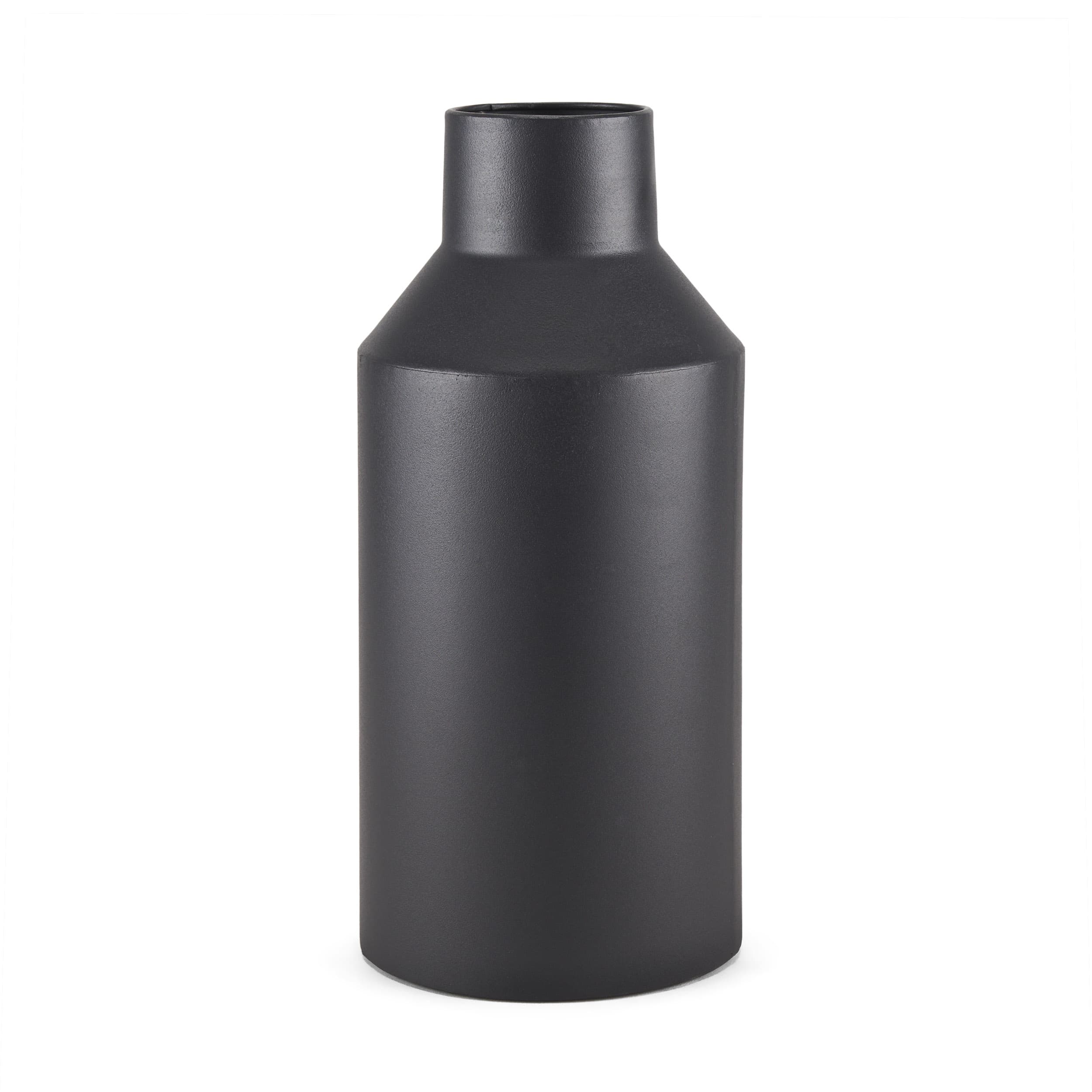 Tosca Tall Matte Black Metal Vase — product photograph
