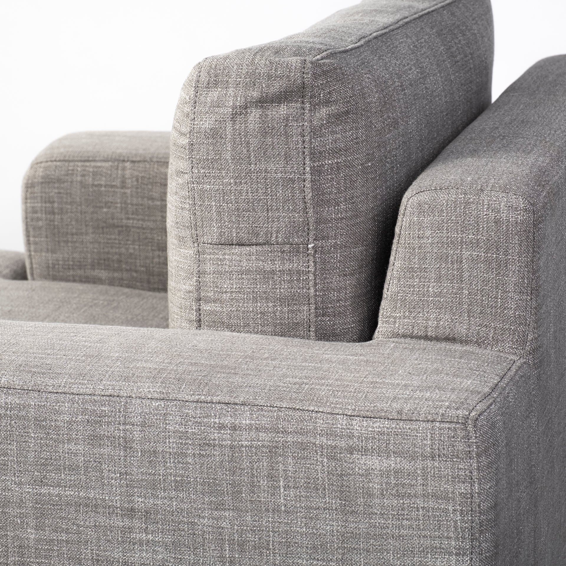 Colburne I Gray Fabric W/ Wood and Iron Frame Accent Chair — product photograph