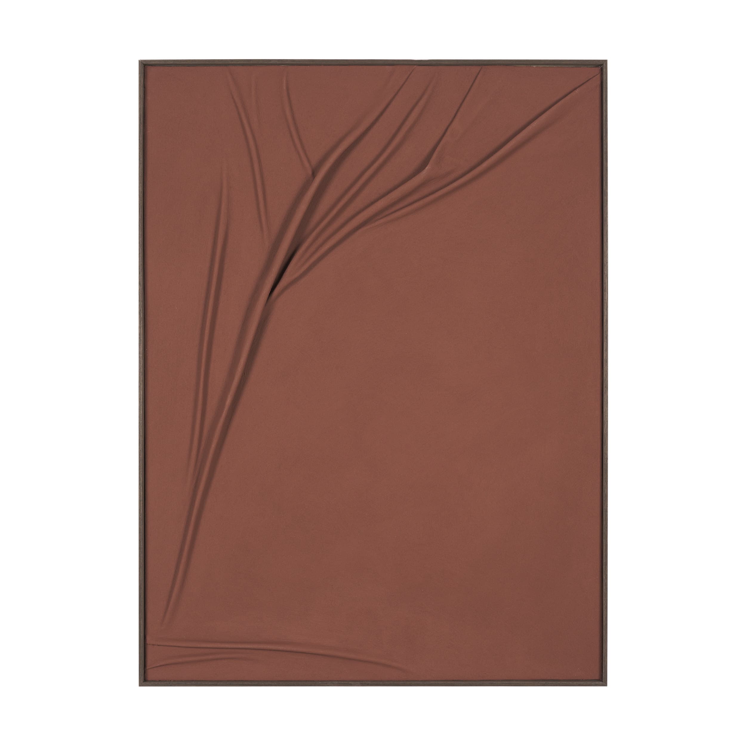 Drape I Rust Fabric Dimensional Framed Art — product photograph