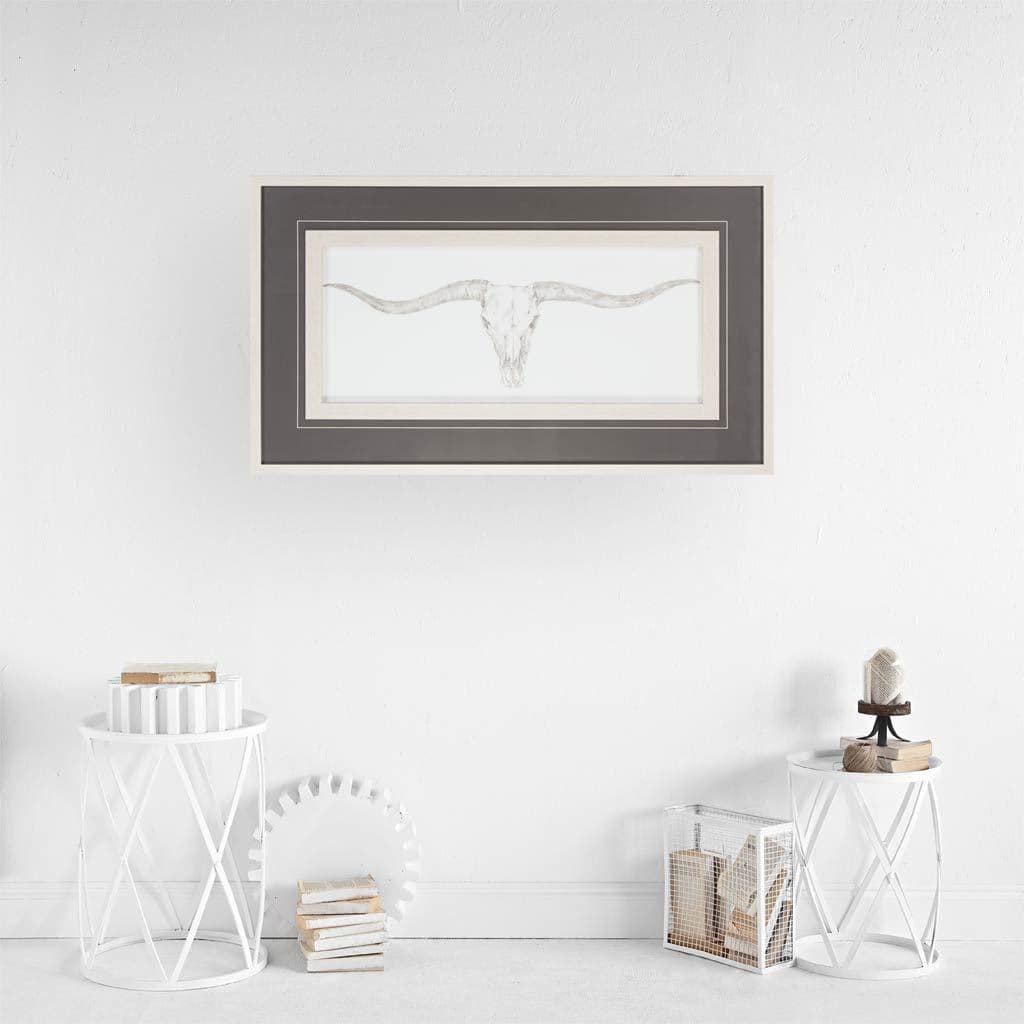 Western Skull Mount III by Harper a Framed Art Print Matted under Glass — product photograph