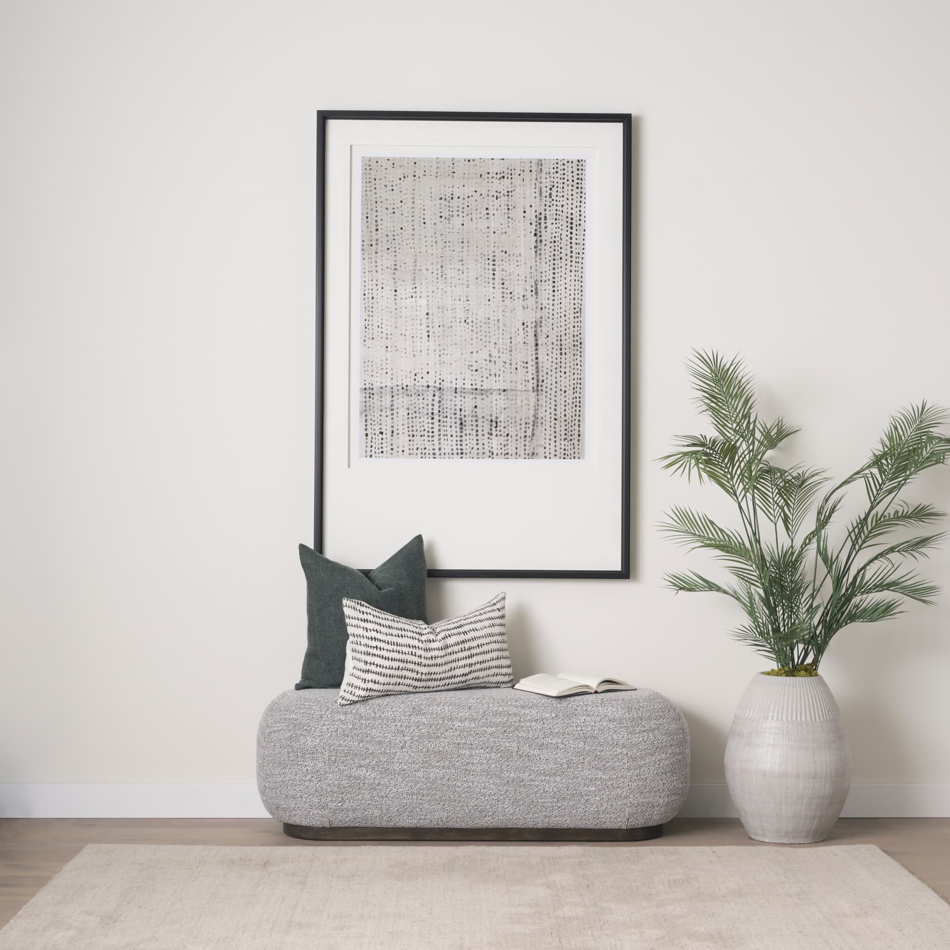 Jack 22x22 Green Linen Square Decorative Pillow Cover w/Down Filler — product photograph
