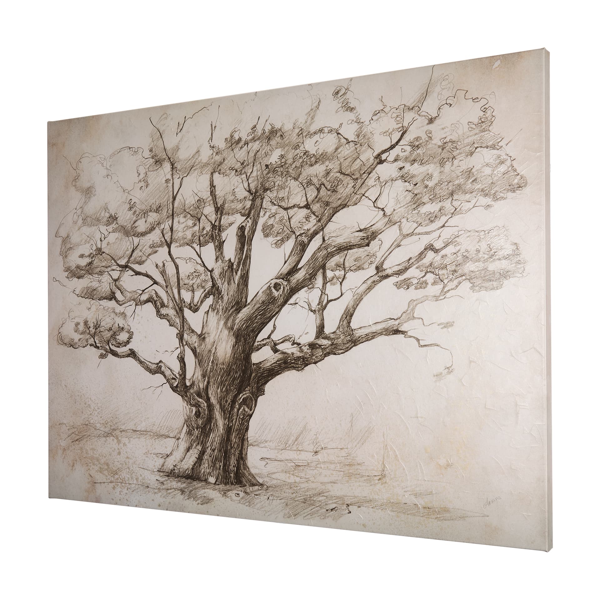 Secret Life of Tree by Mercana Studio a Hand Embellished Textured Canvas — product photograph