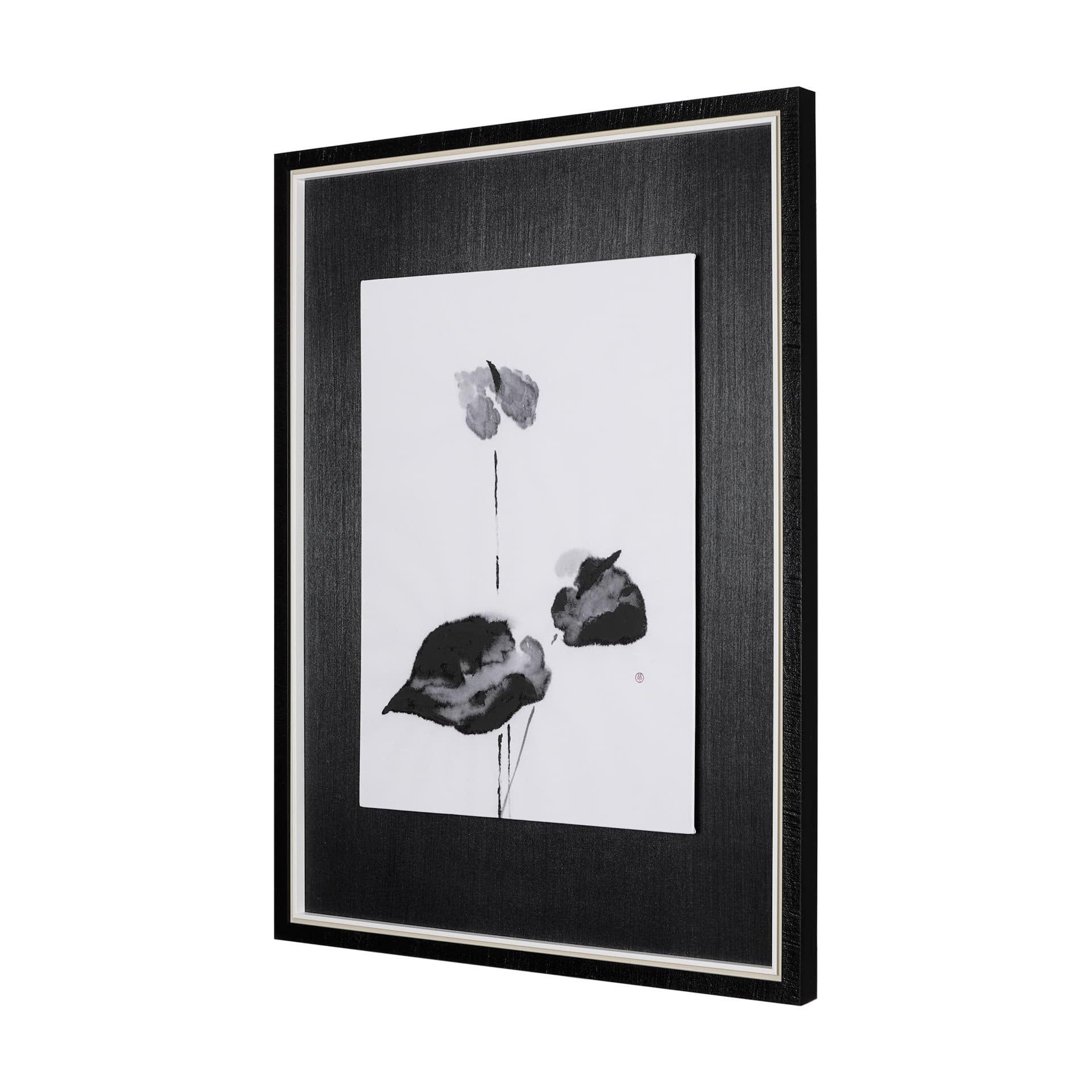 Peace Lily I by Mercana Studio a Hand Embellished Textured Framed Art Print — product photograph