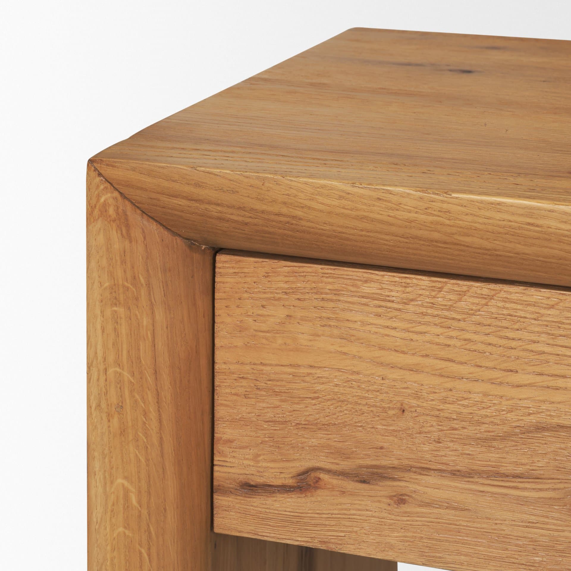 Belford 72" Light Brown Oak Wood Console Table — product photograph