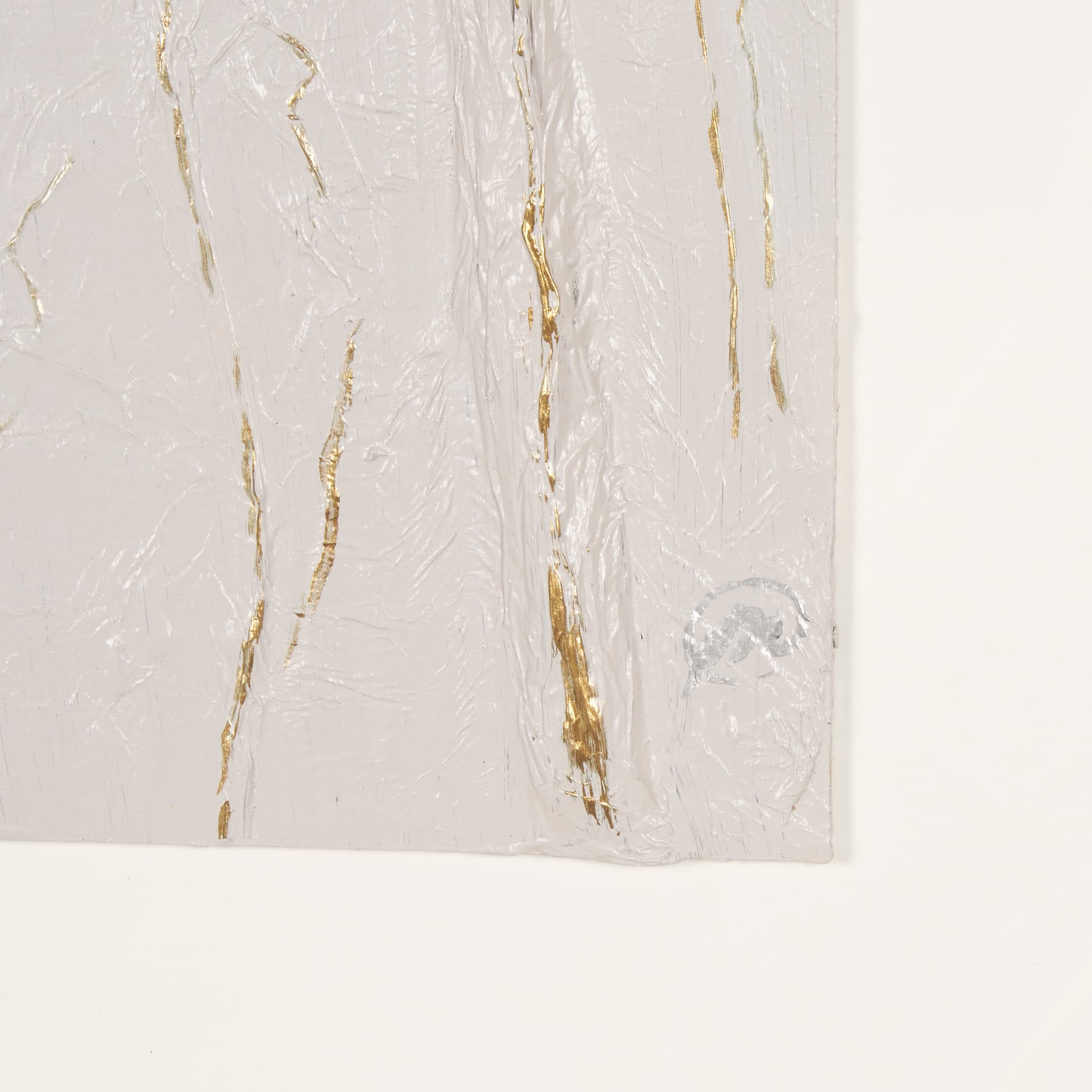 Whitewashed Expression by Studio M a handmade Original Framed Artwork under Glass — product photograph