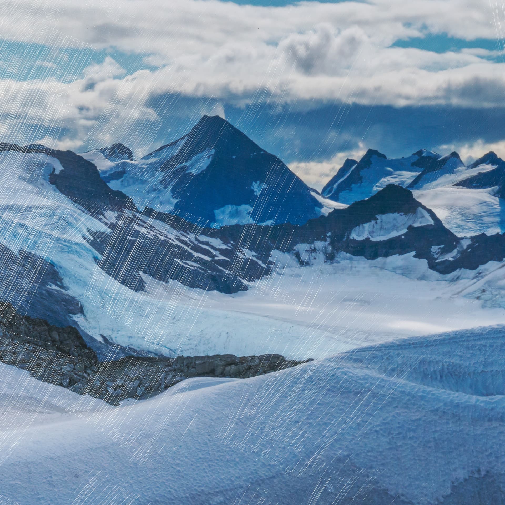 Skagway, Alaska Mountains by Richard Silver Textured Framed Art Print Matted under Glass — product photograph