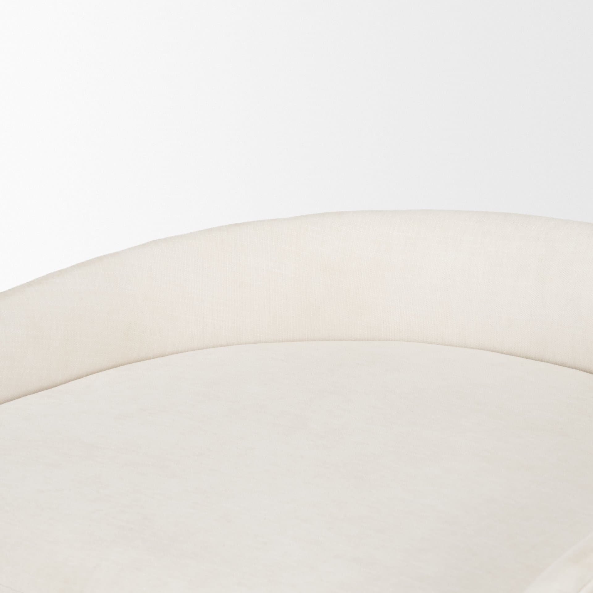 Hollyfield Low Back 24.75in Seat Counter Stool | Cream Fabric w/ Metal — product photograph