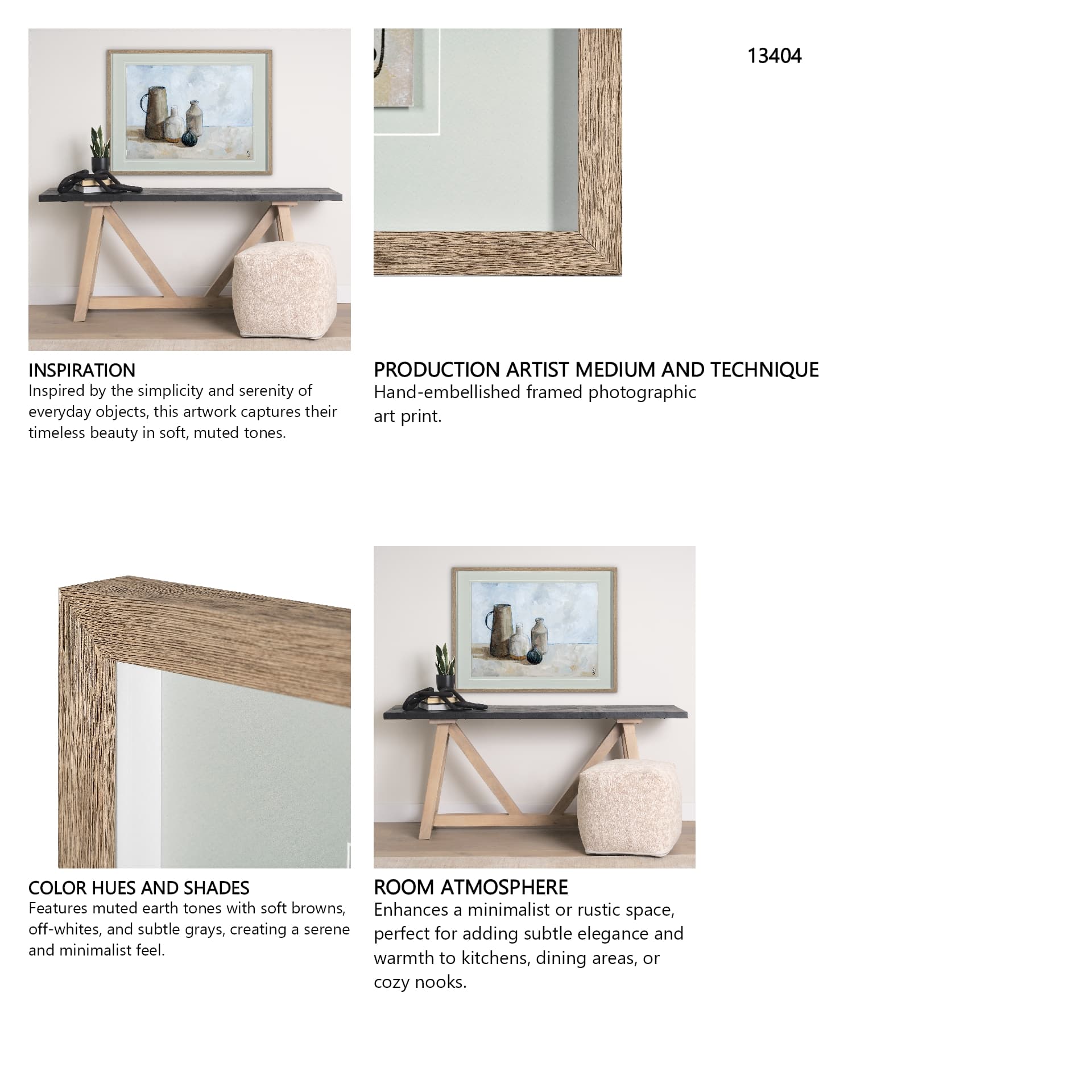 A Collection of Jars by Steven Johnson Hand Embellished Textured Framed Art Photo Matted under Glass — in a styled room