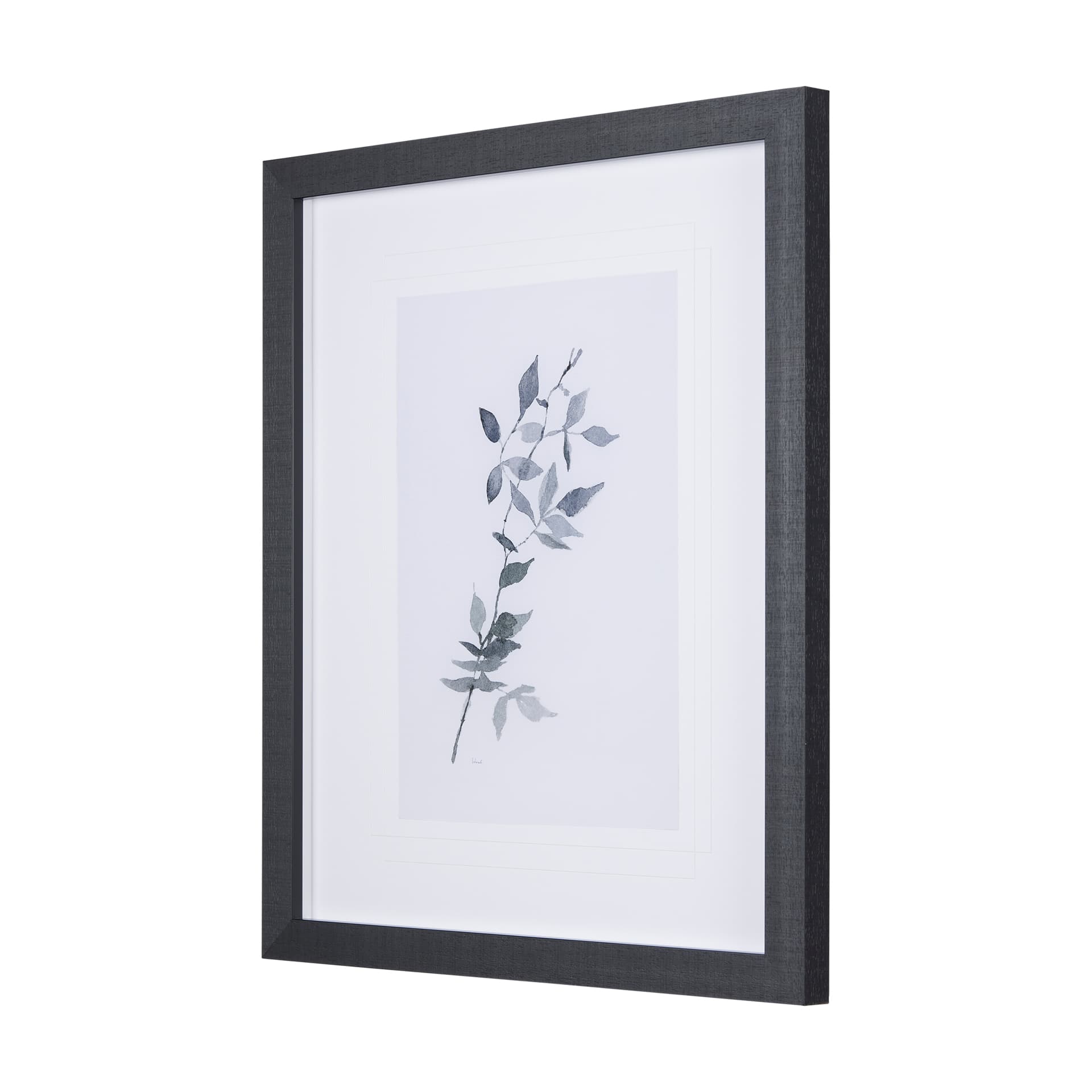 Leaf Shadow I by Mercana Studio a Hand Embellished Textured Framed Art Print Matted under Glass — product photograph