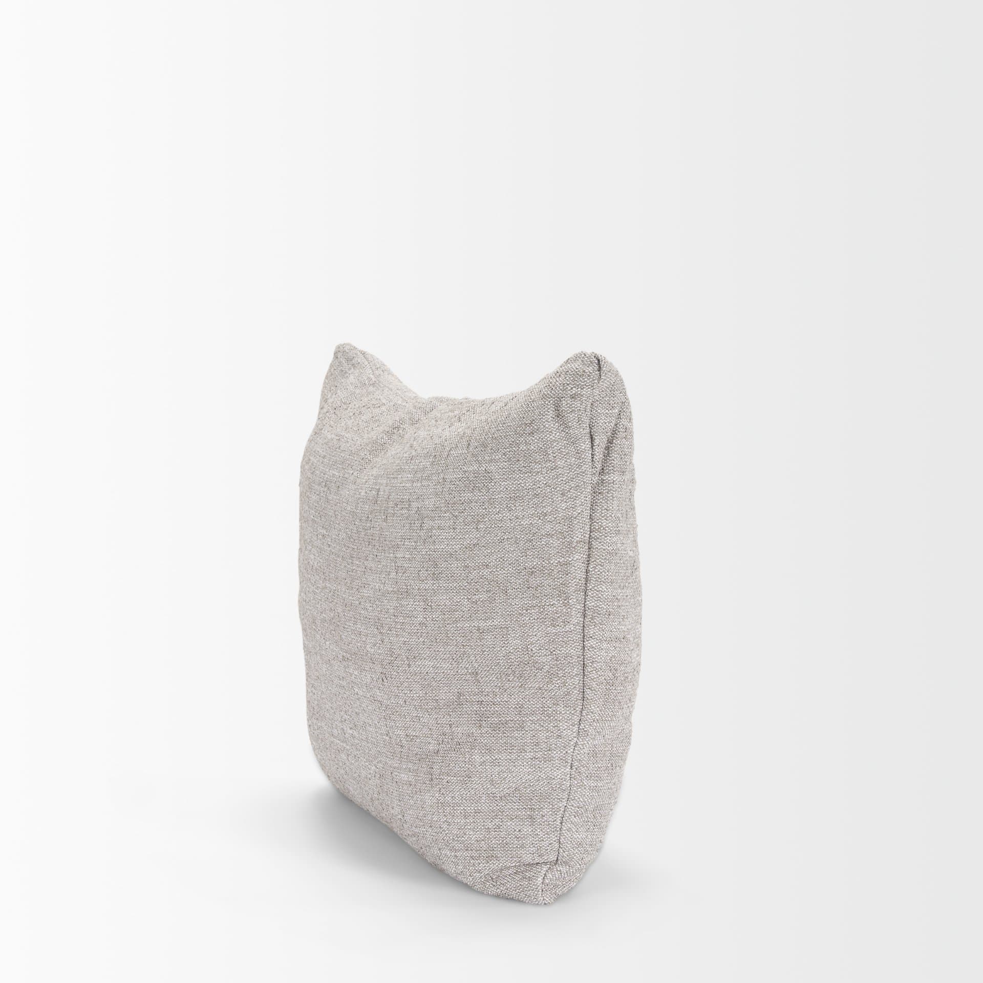 Halston Arm Pillow Light Gray Performance Fabric — product photograph