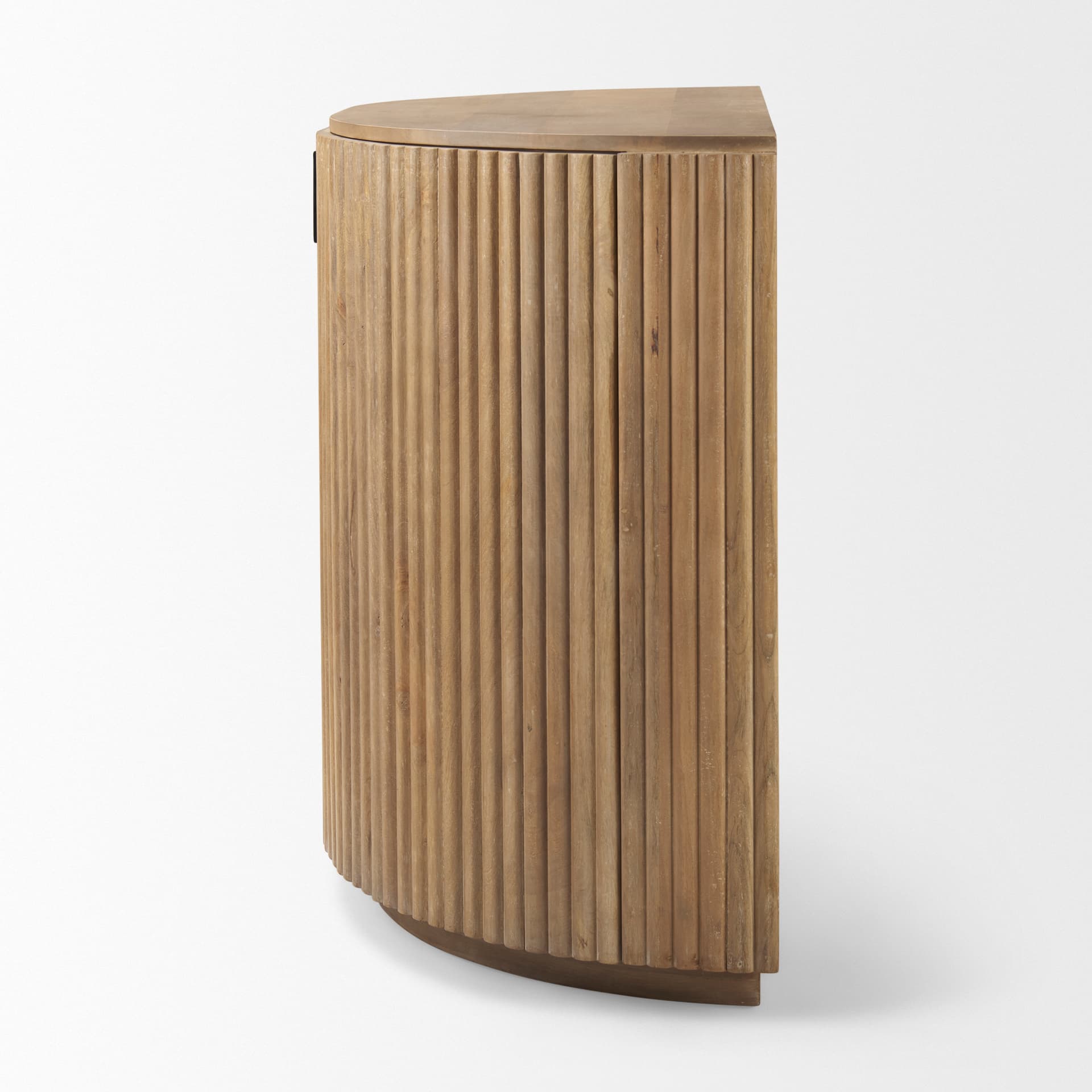 Terra Fluted Light Brown Wood 2-Door Accent Cabinet — product photograph