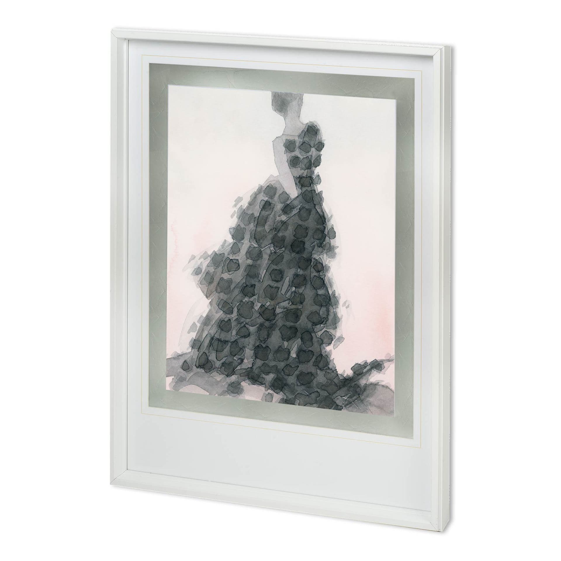 Tulle and Drapery I by Mercana Studio Hand Embellished Textured Framed Art Print Matted under Glass — product photograph