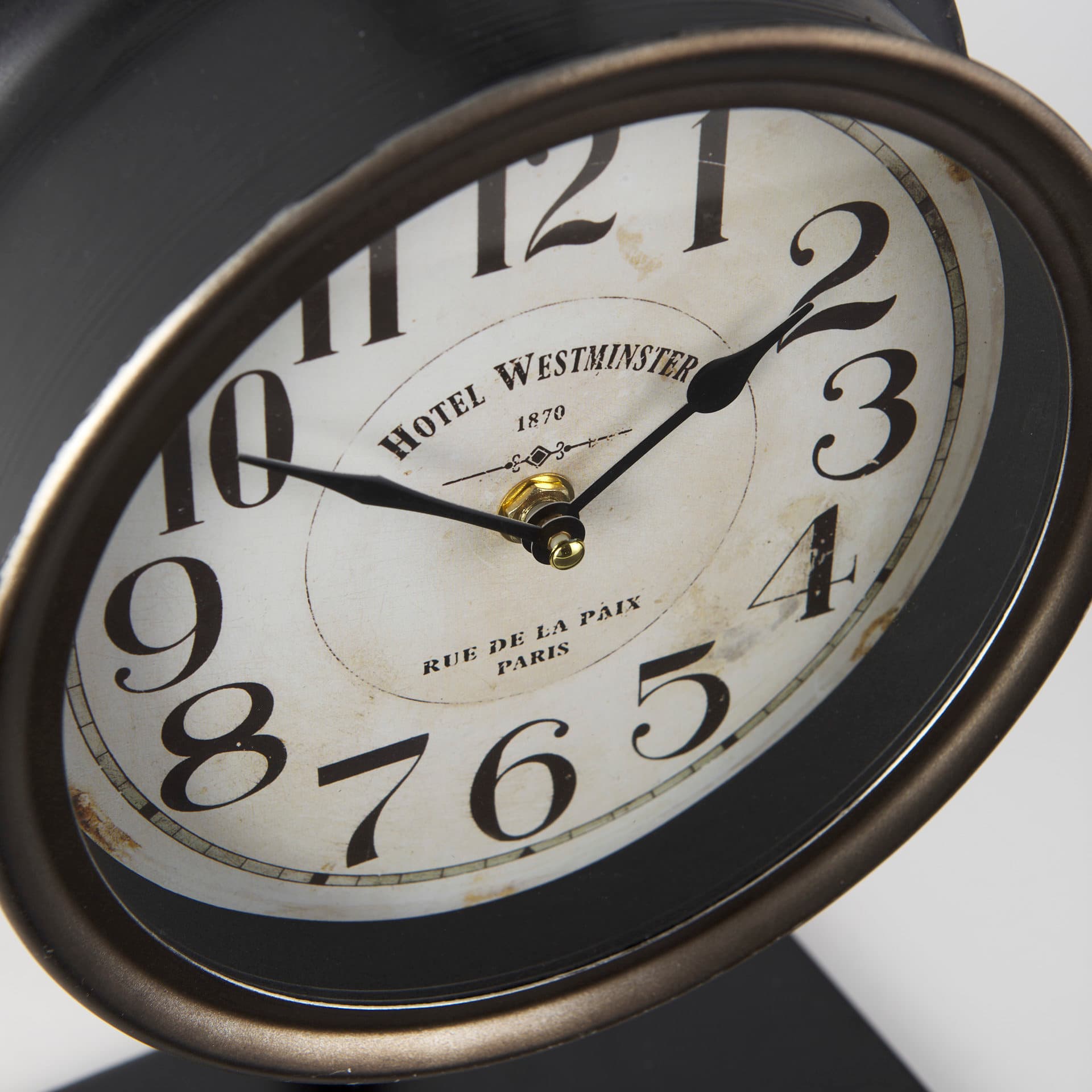 Taxz Metallic Brown Metal Hanging Table Clock — product photograph