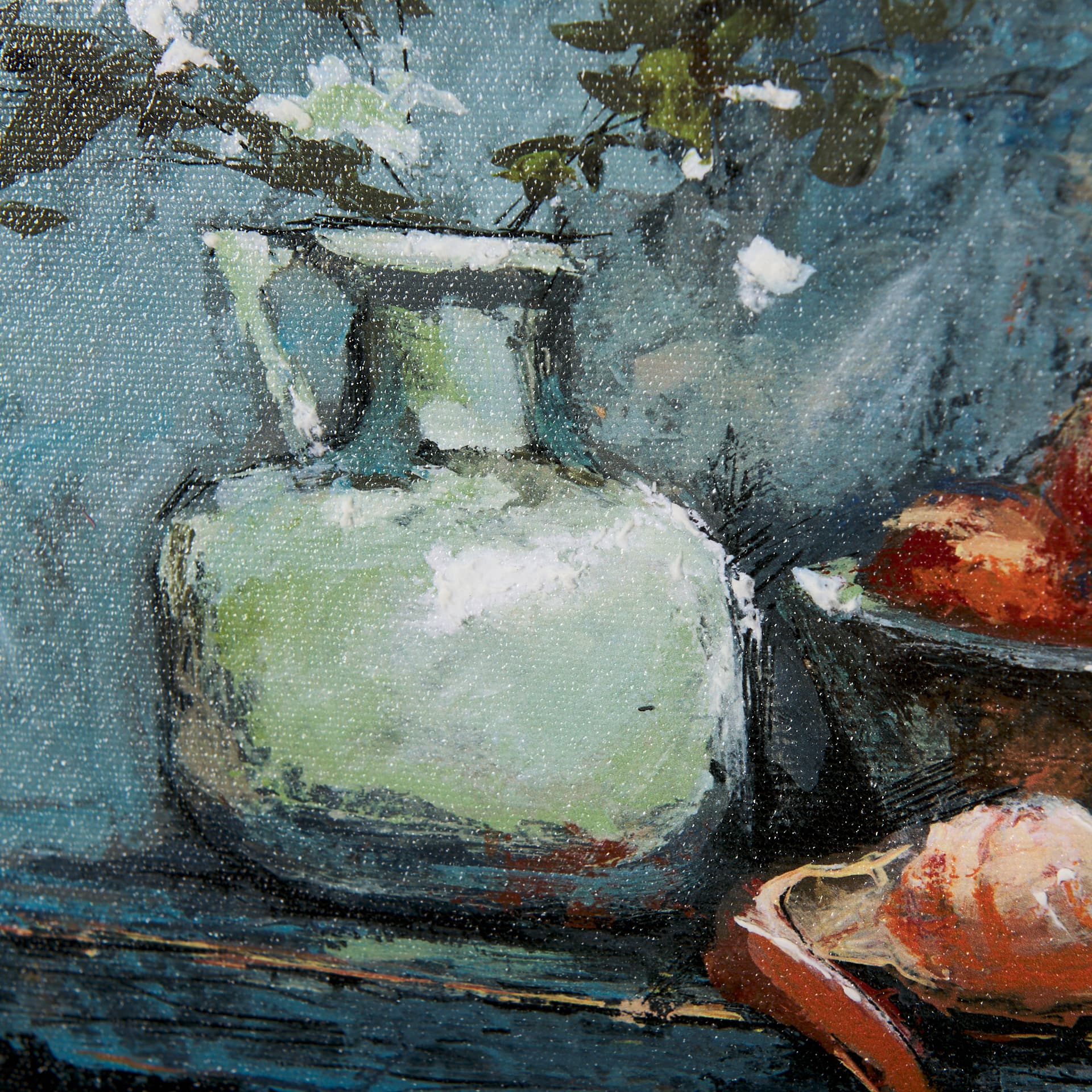Still Life with Tangerine by Mercana Studio a Hand Embellished Textured Framed Art Print — product photograph